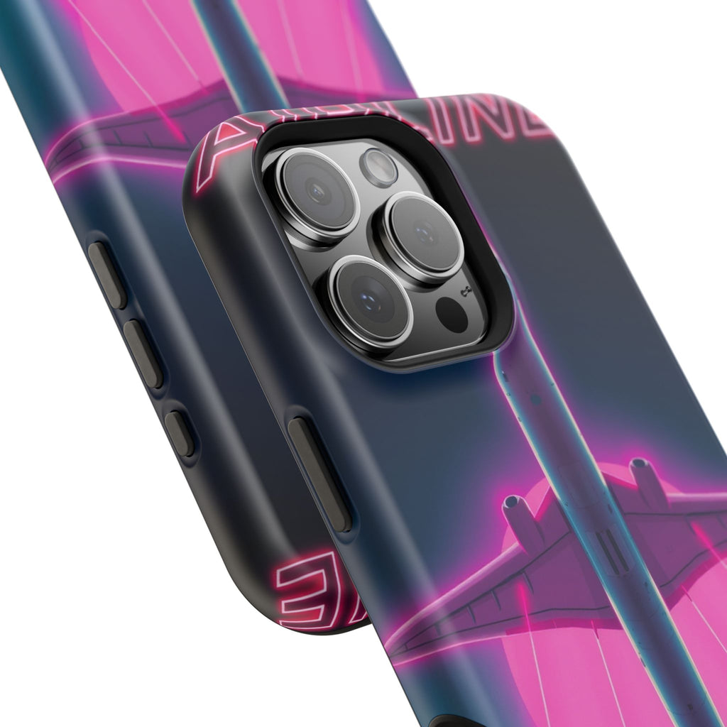 iPhone Cyan And Magenta Retro Airline Poster Slim Everyday Designer Case · iPhon