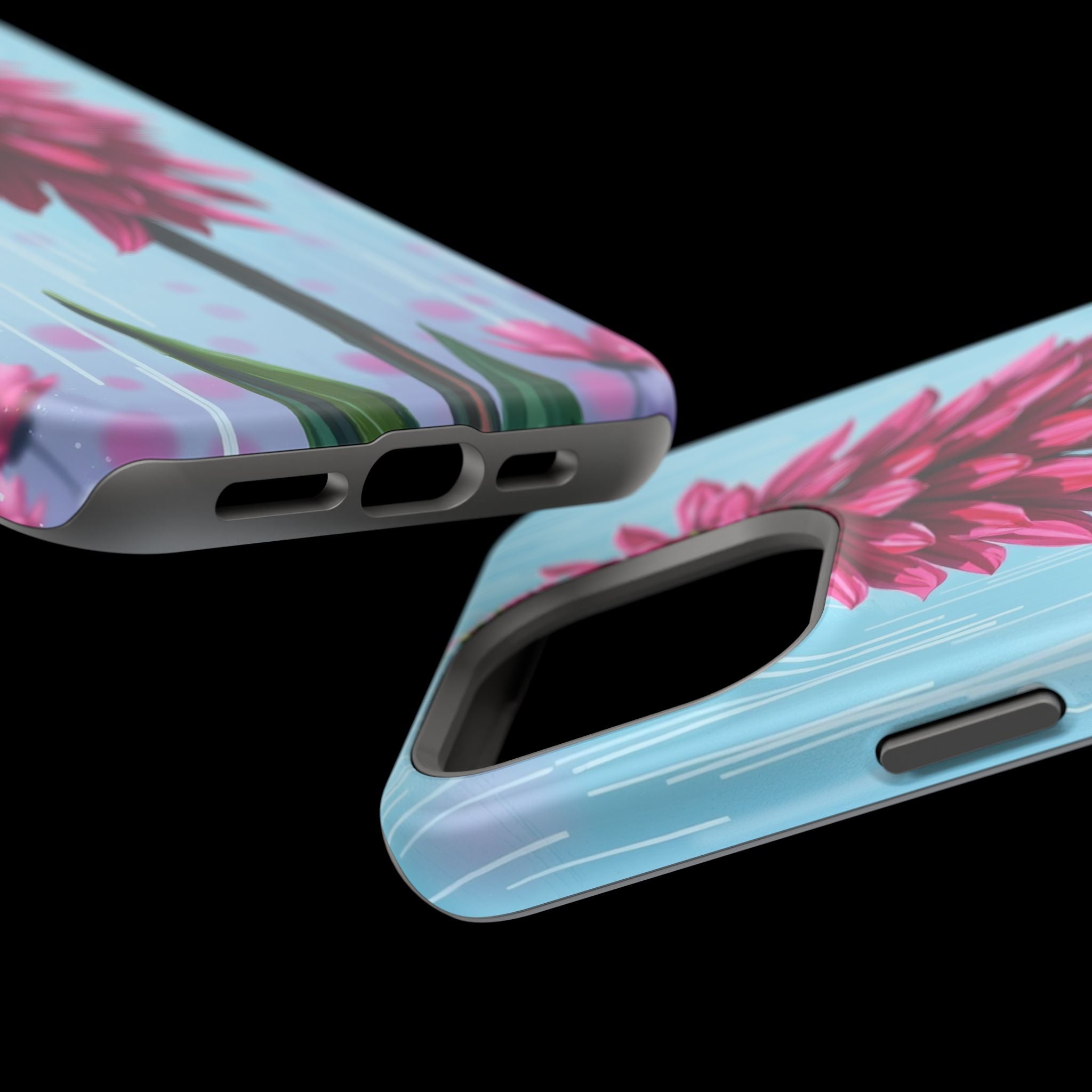 iPhone Cyan And Magenta Spring Shower Bloom Slim iPhone Everyday · iPhone Case