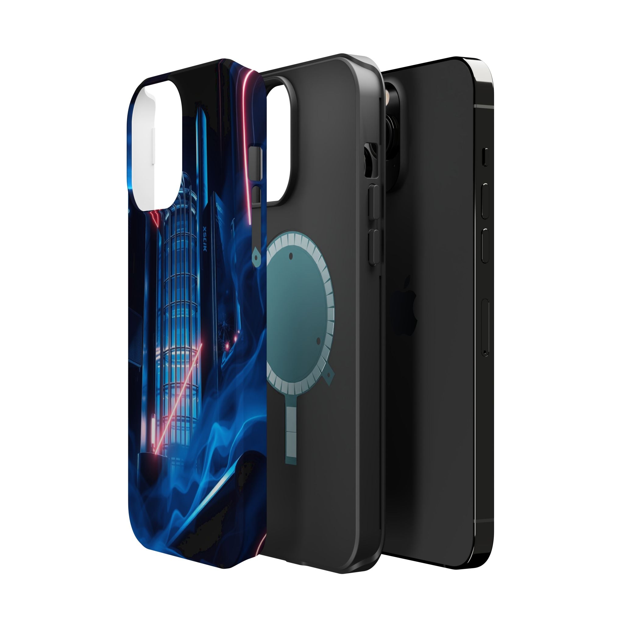 iPhone Midnight Blue And Silver Bauhaus Composition Slim Snap Case · iPhone Case