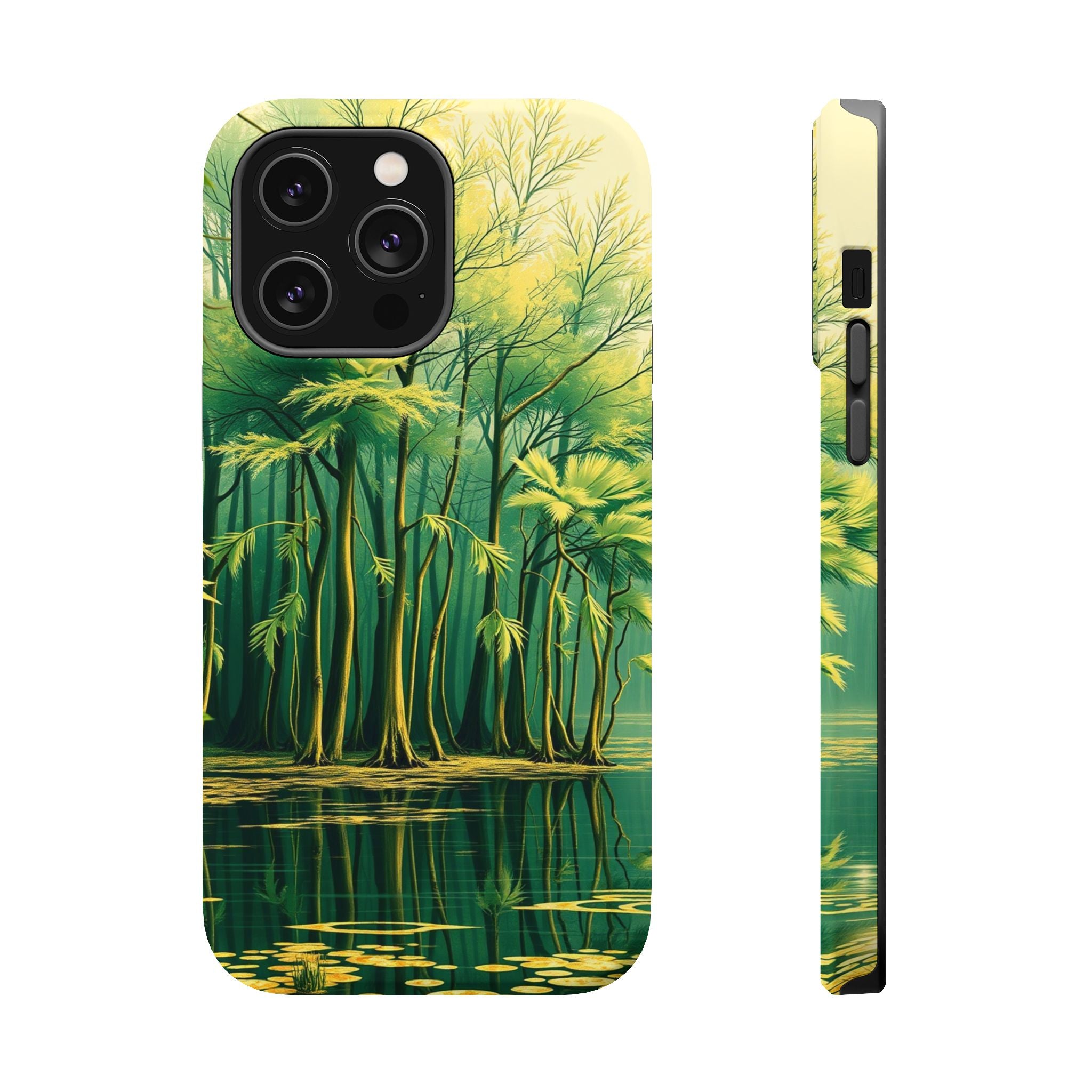 iPhone Serene Cypress Swamp Design Bold Modern Everyday Snap Case · iPhone Case