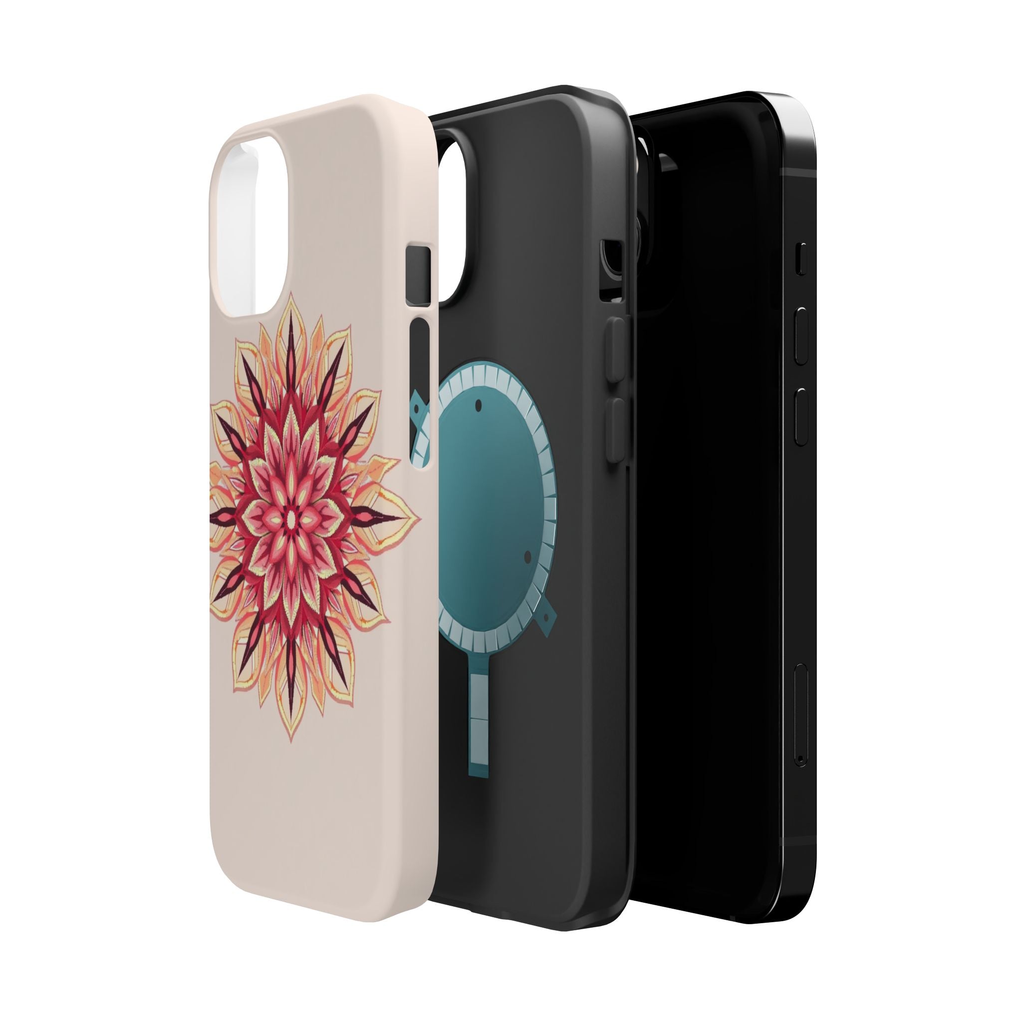 iPhone Floral Mandala Pixel Art -Bit Slim Everyday Designer Case · iPhone Case