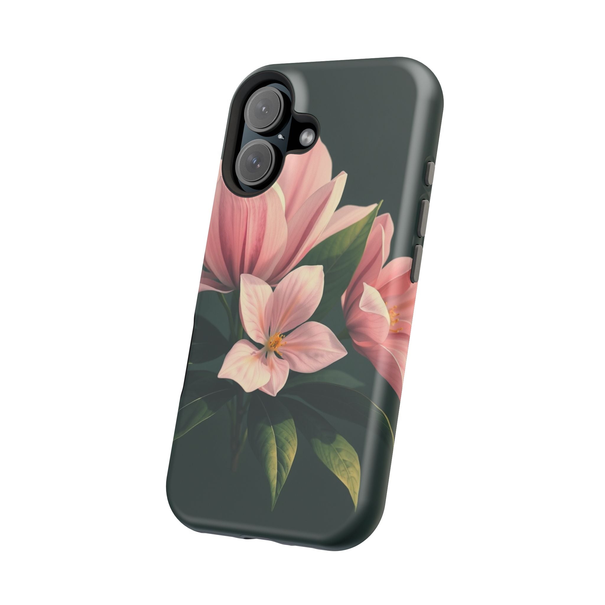 iPhone Mint And Blush Bloom Leaf Bold Modern Everyday Snap Case · iPhone Case