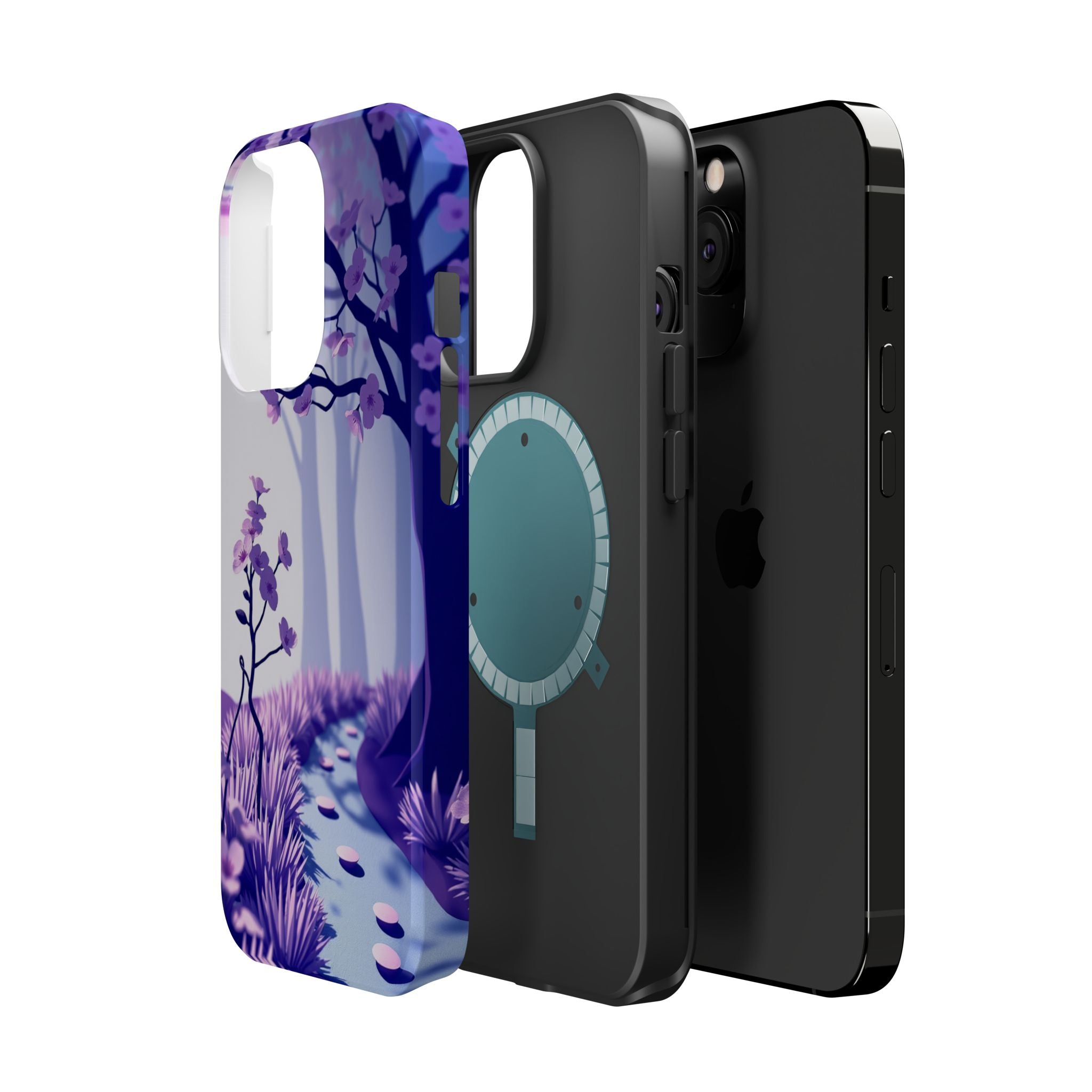 iPhone Blossom Trail Paper Cut Art Bold Modern Everyday Snap Case · iPhone Case