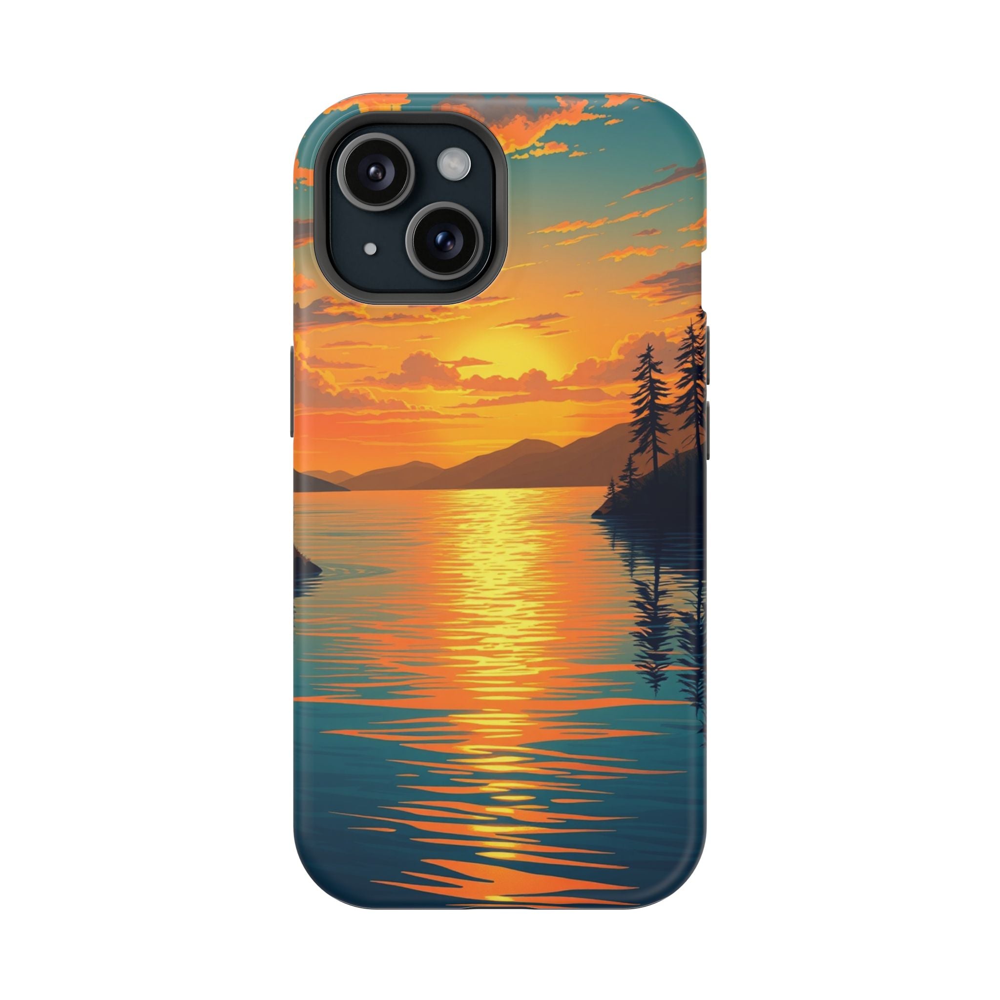 iPhone Earthy Lake at Twilight Design Slim Everyday iPhone 14 Designer · iPhone