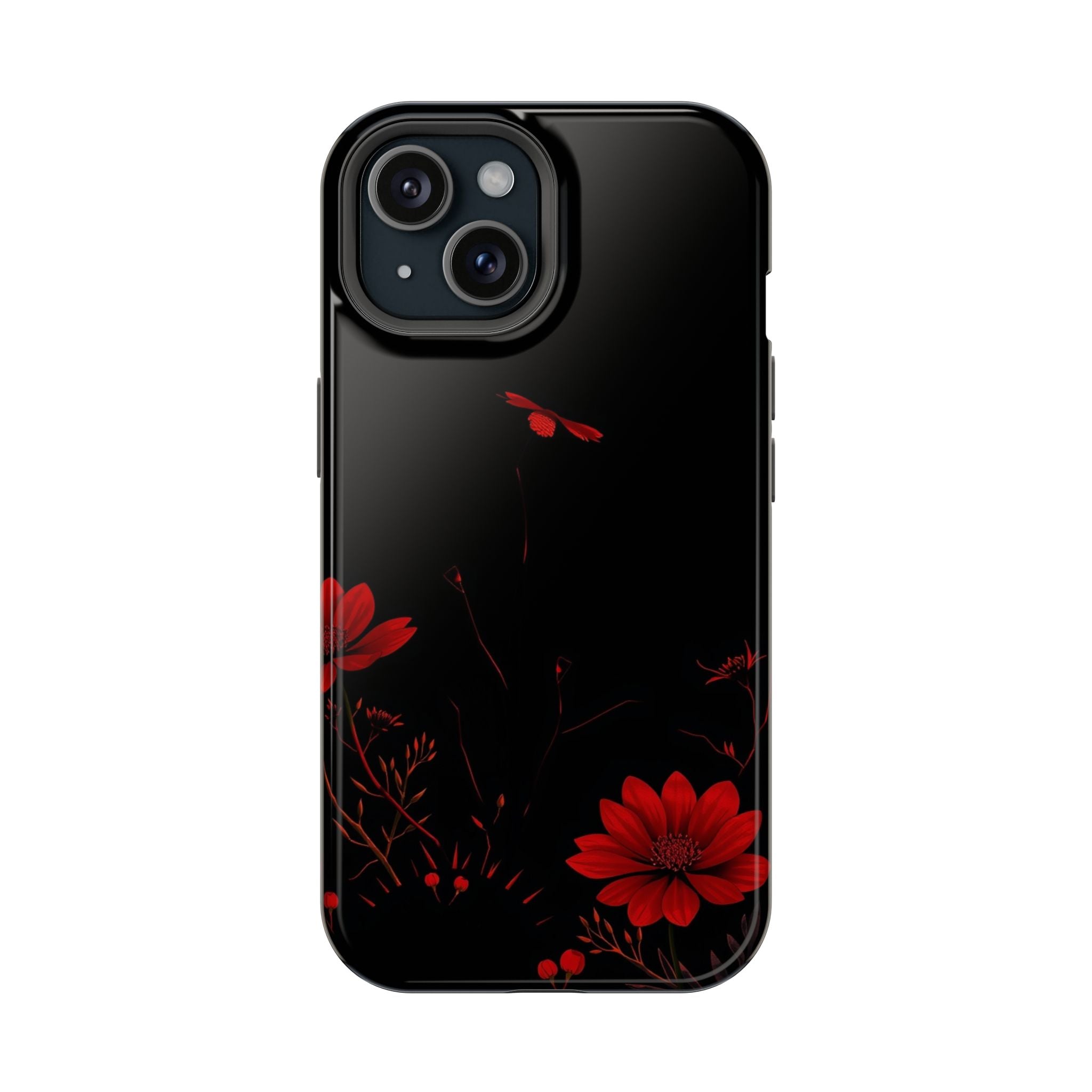 iPhone Black And Crimson Desert Flower Slim Everyday Designer Case · iPhone Case