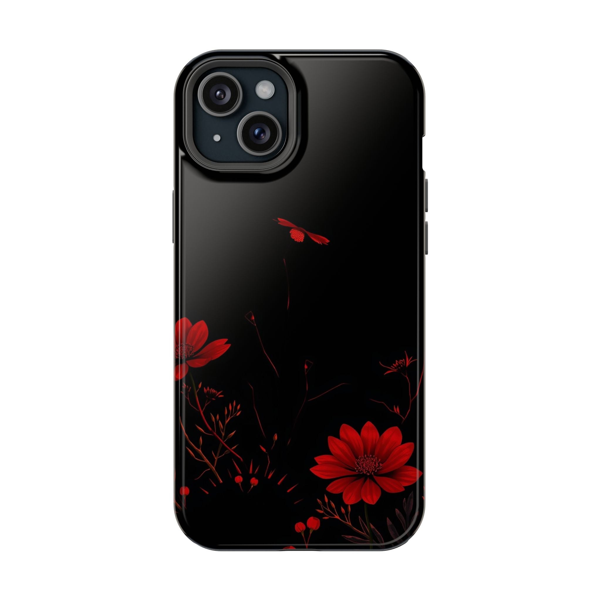 iPhone Black And Crimson Desert Flower Slim Everyday Designer Case · iPhone Case