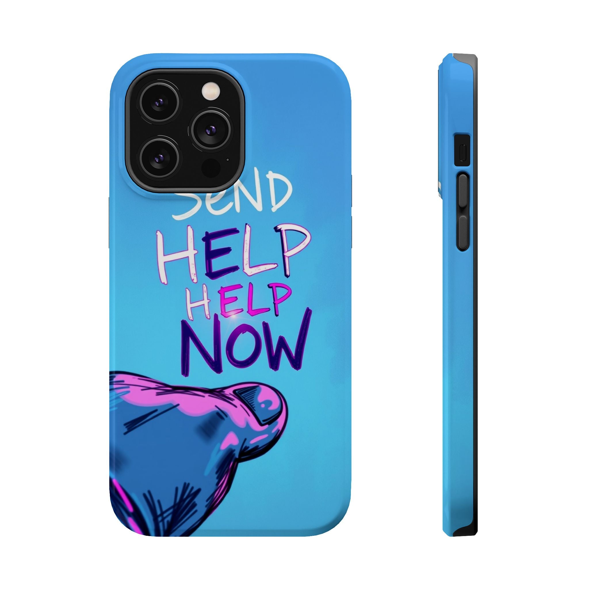 iPhone Radiant Send Help Now Design Slim Everyday Designer Case · iPhone Case