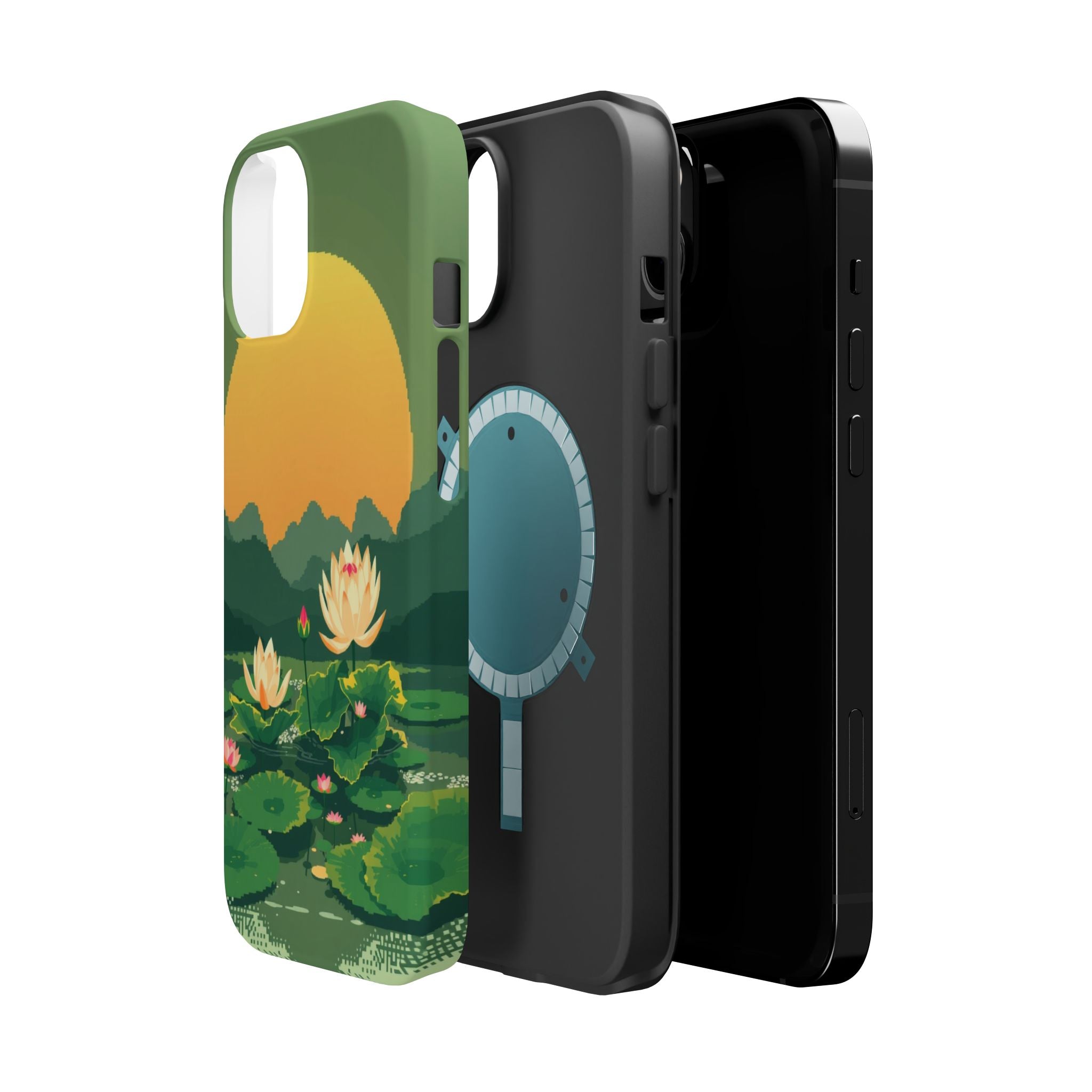 iPhone Lotus Pond Enchanted Art Slim Everyday Designer Case · iPhone Case