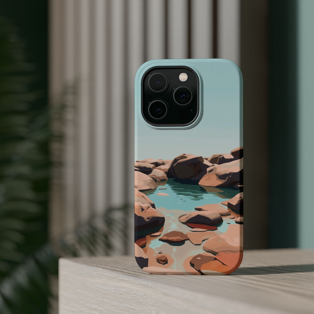 iPhone Tidal Pool Oil Painting Impressionist Slim iPhone Everyday · iPhone Case