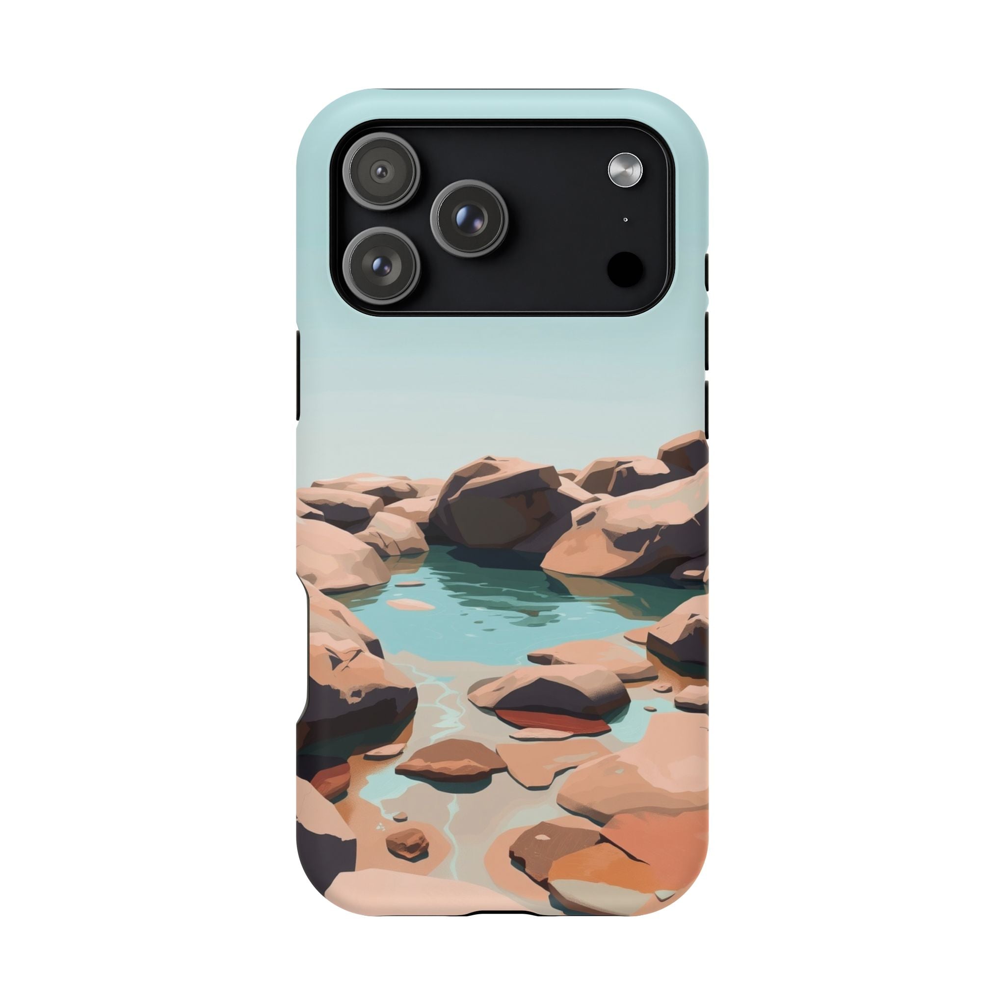 iPhone Tidal Pool Oil Painting Impressionist Slim iPhone Everyday · iPhone Case
