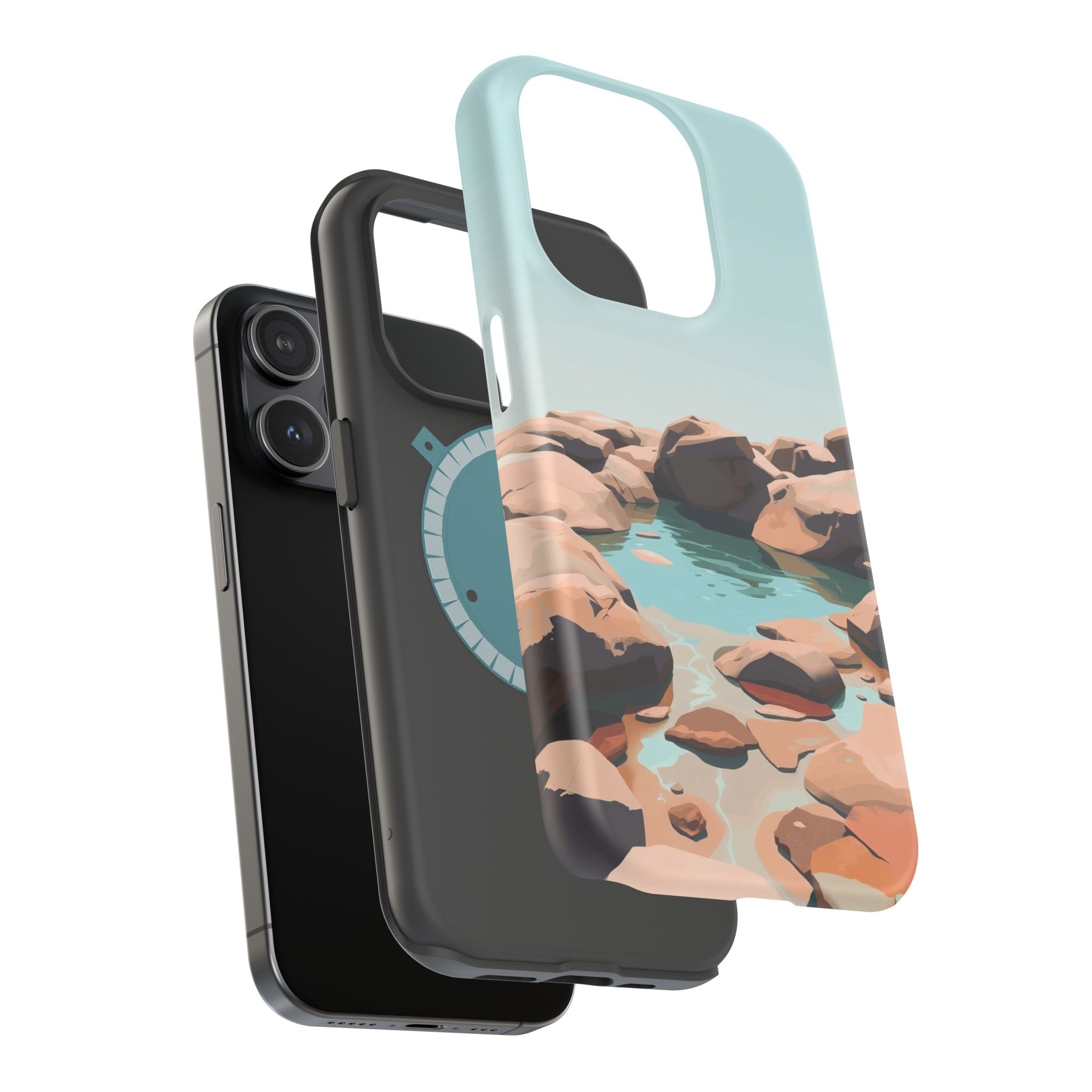 iPhone Tidal Pool Oil Painting Impressionist Slim iPhone Everyday · iPhone Case