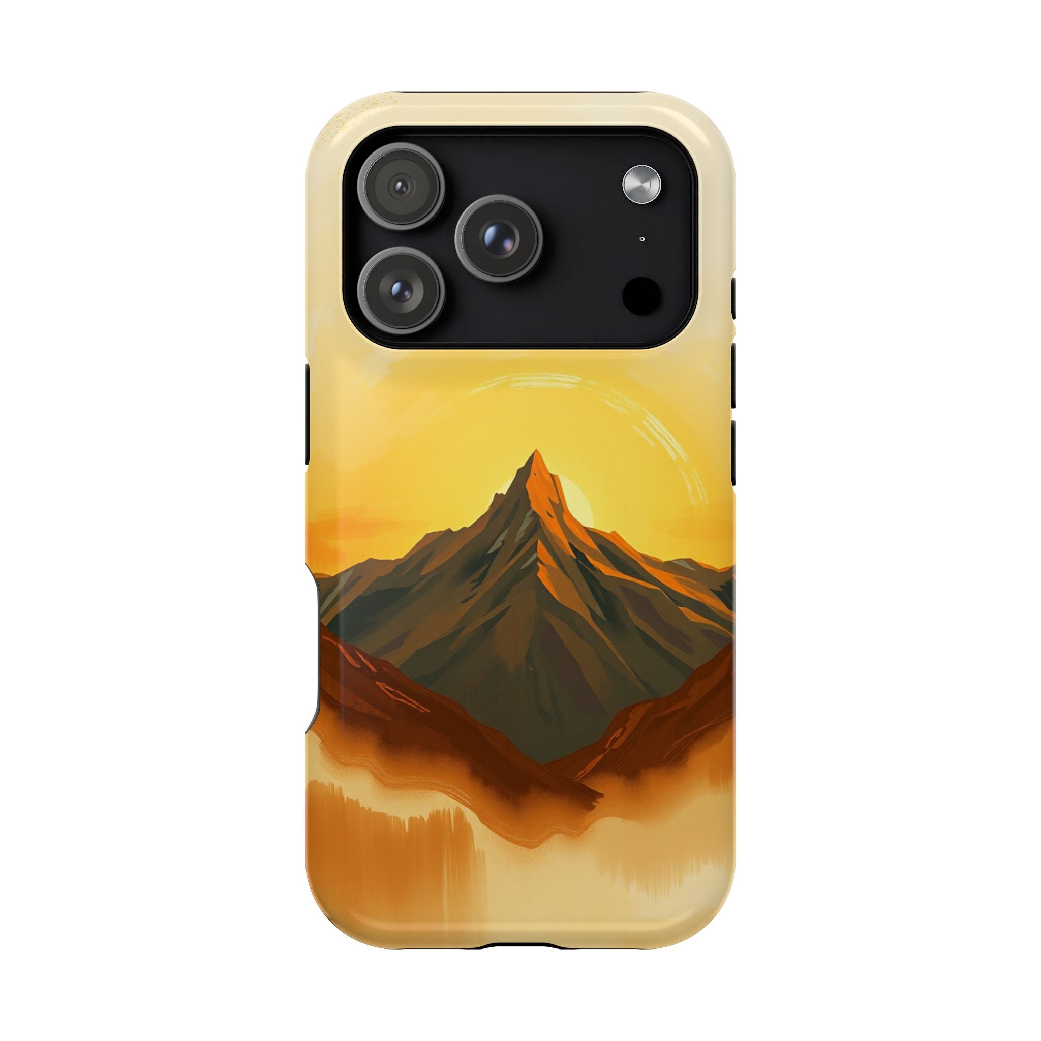 iPhone Mustard And Rust Mountain at Sunrise Slim iPhone Everyday · iPhone Case