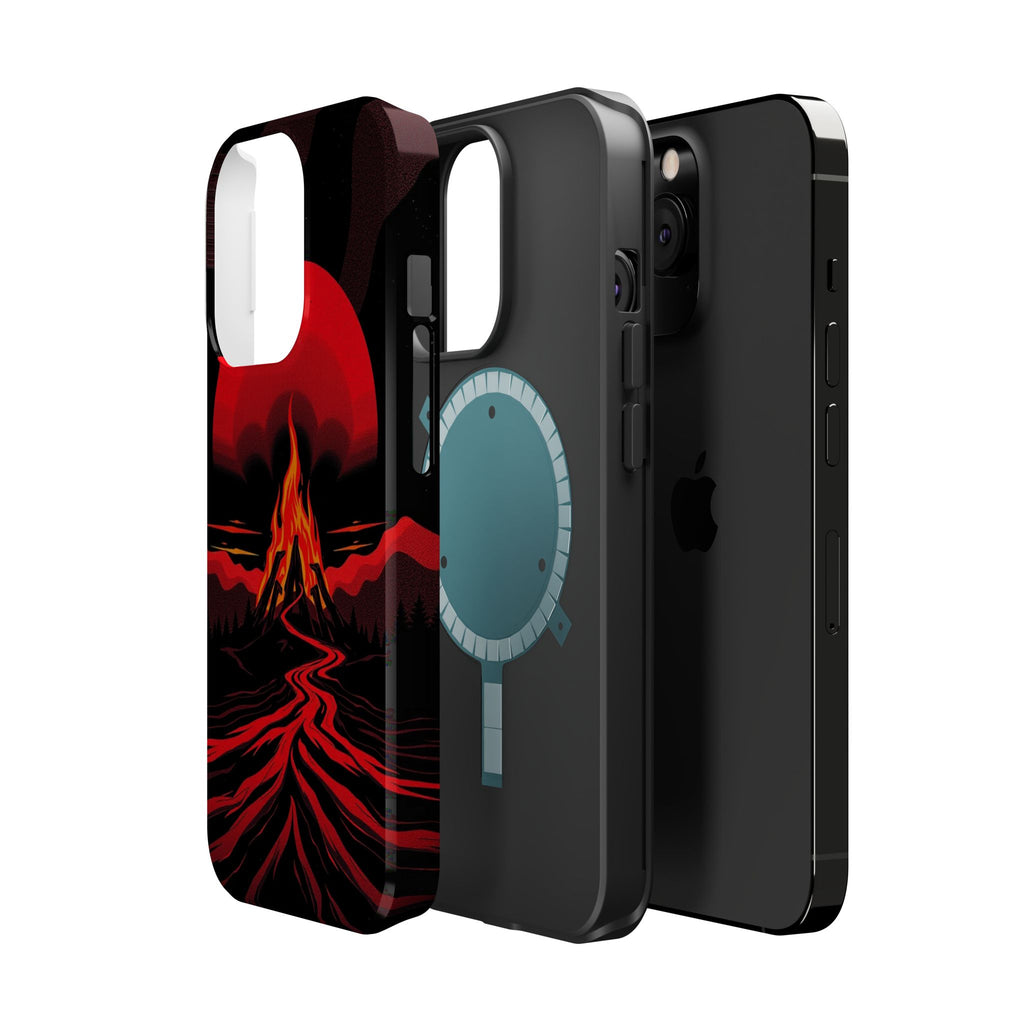 iPhone Black And Crimson Wildfire Glow Slim Everyday Designer Case · iPhone Case