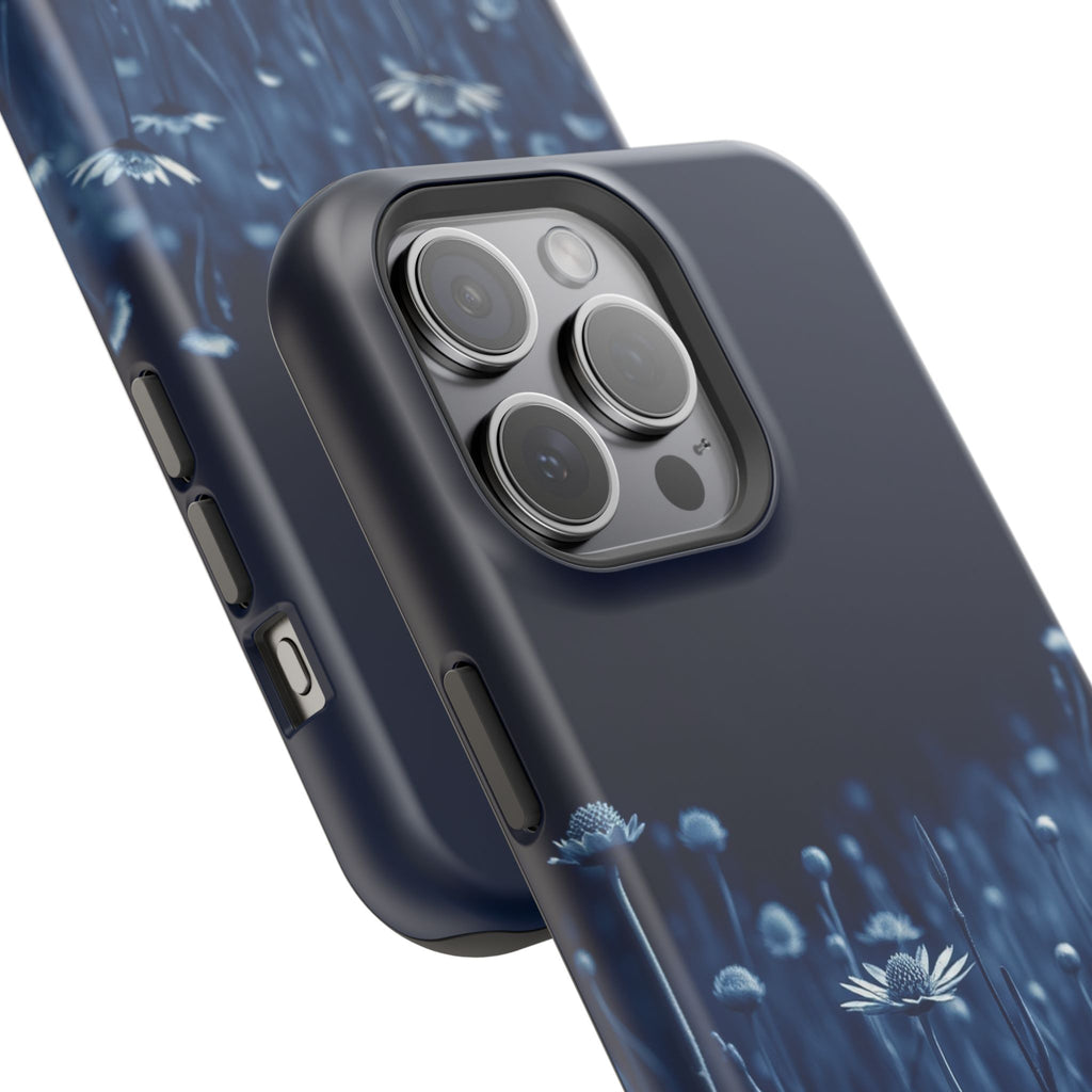 iPhone Midnight Blue And Silver Wildflower Field Clean iPhone Minimal · iPhone C
