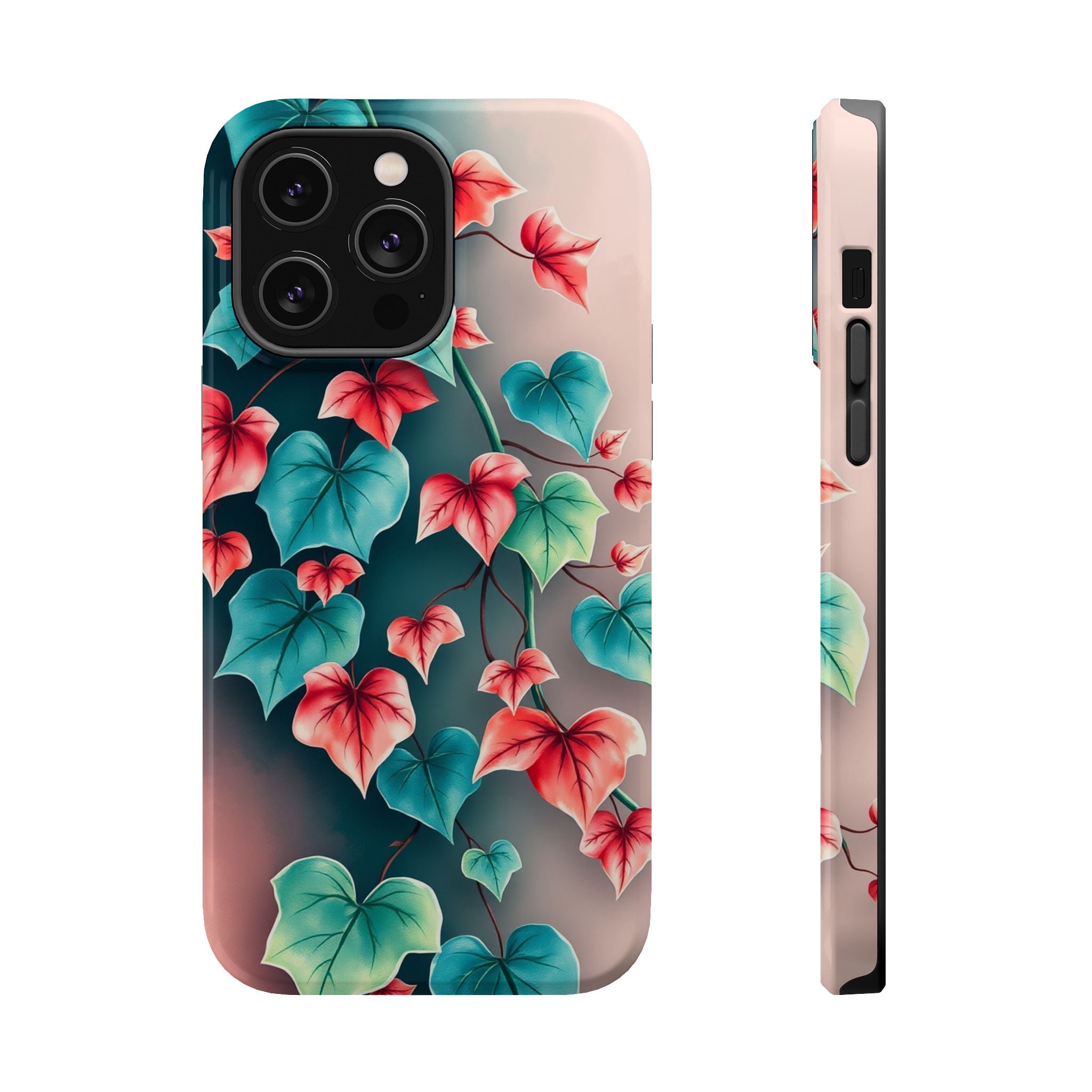 iPhone Art Nouveau Vine Teal And Coral Slim Snap Case · iPhone Case