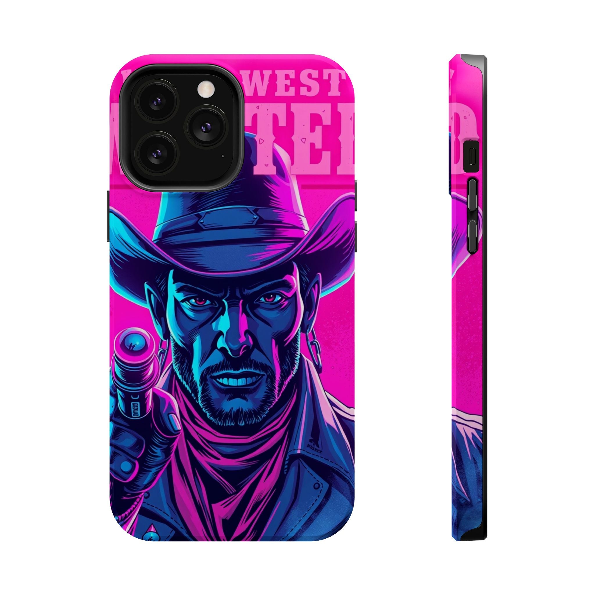 iPhone Wild West Wanted Neon Cyberpunk Slim Everyday Designer Case · iPhone Case