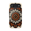 iPhone Burnt Orange And Sand Floral Mandala Slim Snap Cas Carry Case · iPhone Ca