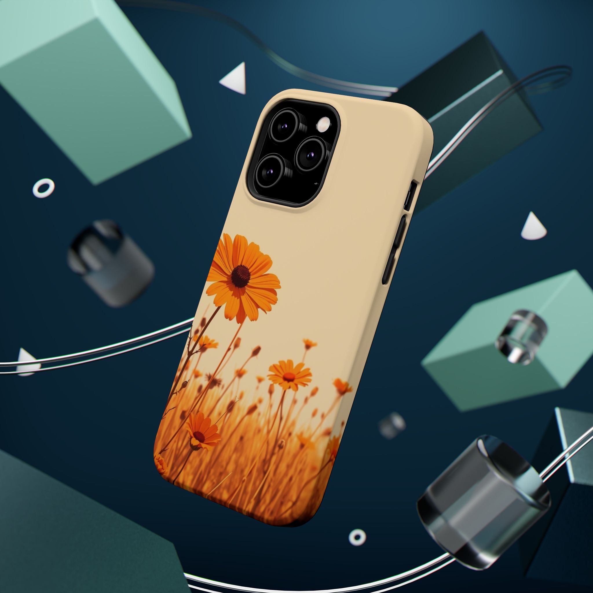 iPhone Wildflower Field Minimalist Line Art Slim Everyday Designer Case · iPhone