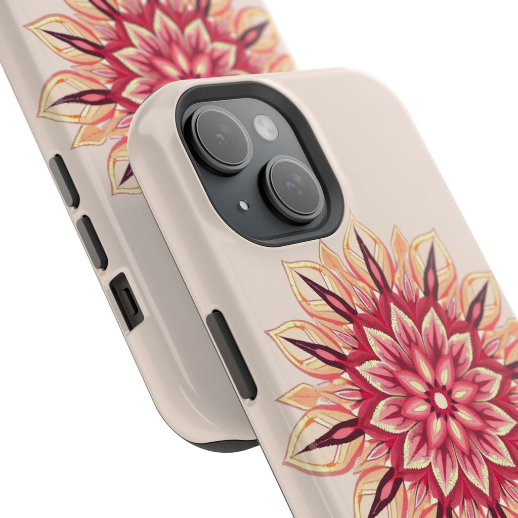 iPhone Floral Mandala Pixel Art -Bit Slim Everyday Designer Case · iPhone Case