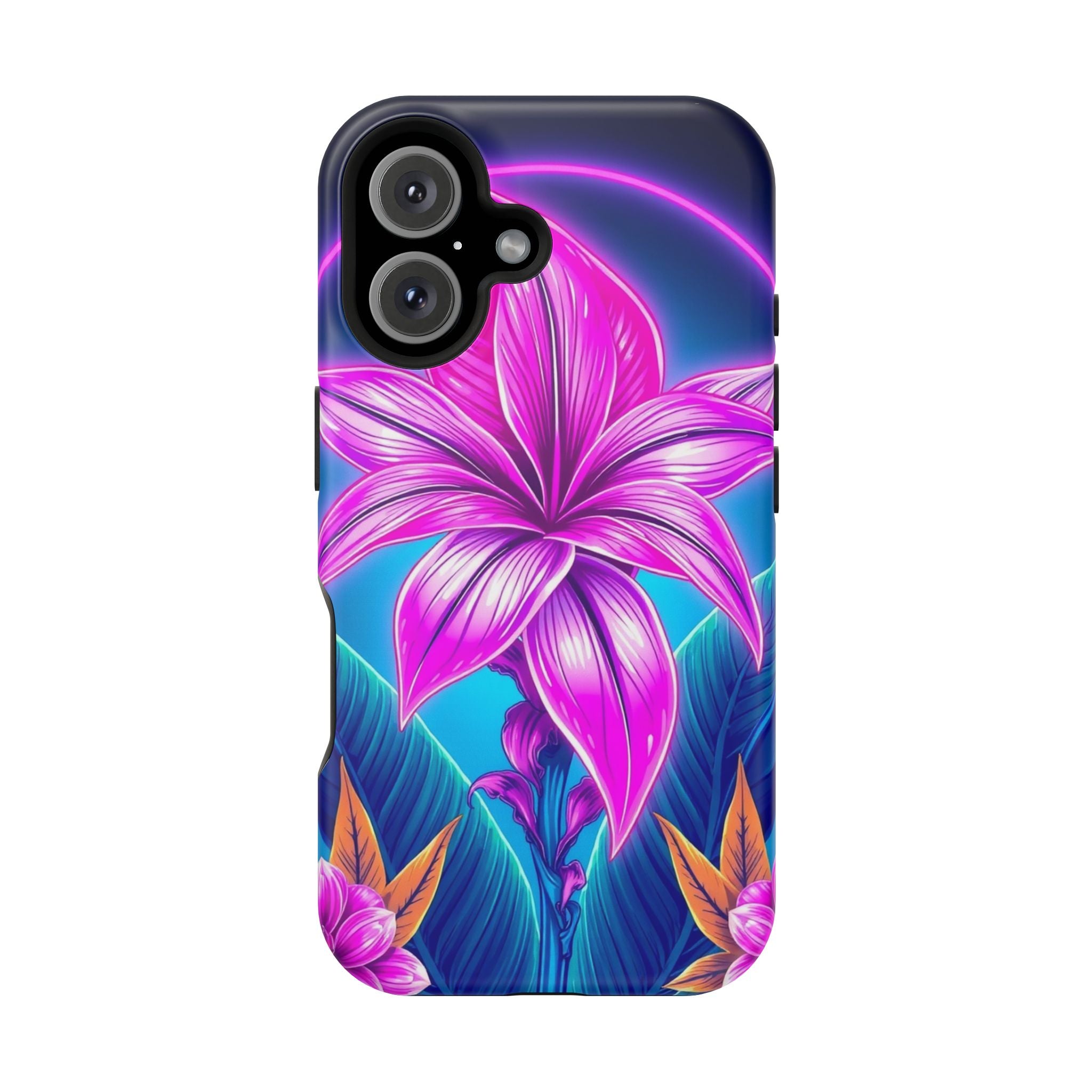 iPhone Tropical Bloom Neon Cyberpunk Slim Everyday Designer Case · iPhone Case