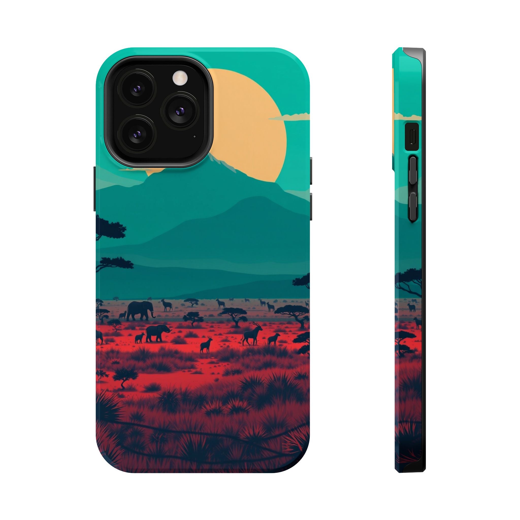 iPhone Savanna Horizon Vintage Retro Poster Slim iPhone Everyday · iPhone Case