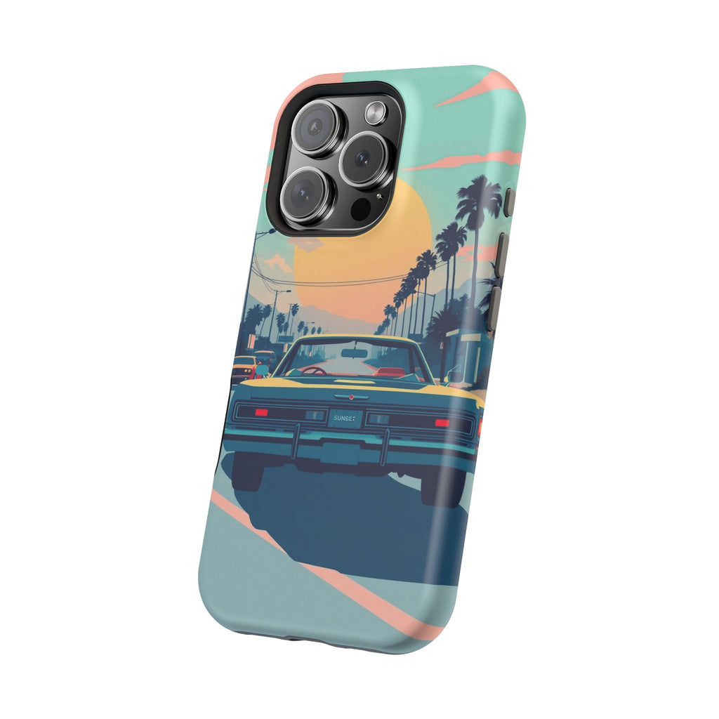 iPhone Sunset Drive 80s Pop Art Bold Slim Everyday Designer Case · iPhone Case