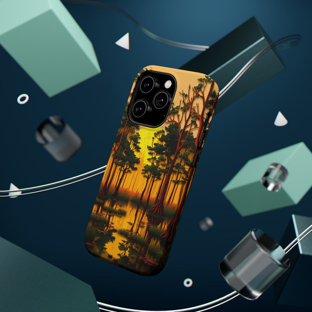 iPhone Earthy Cypress Swamp Design Bold Modern Everyday Snap Case · iPhone Case