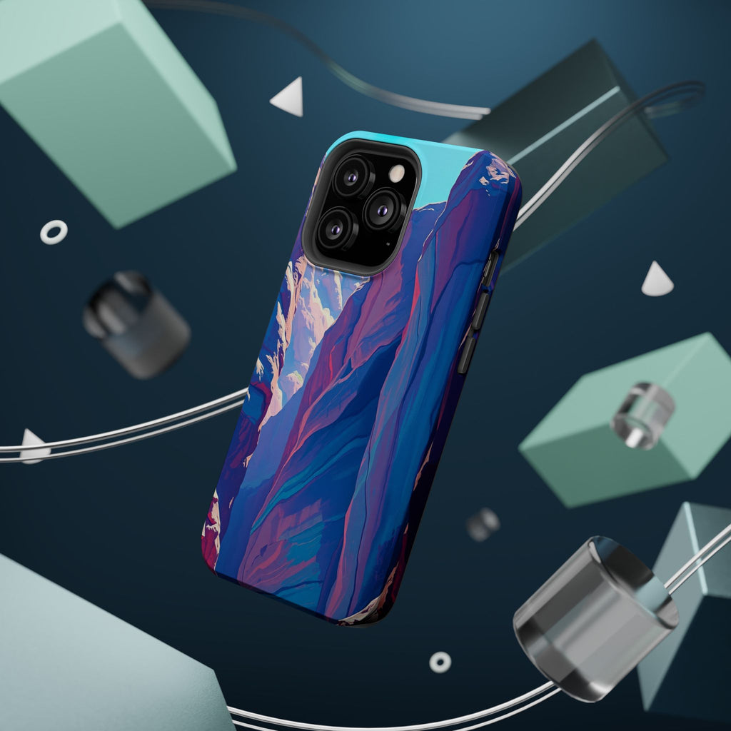 iPhone Cyan And Magenta Canyon Wall Slim Everyday Designer Case · iPhone Case