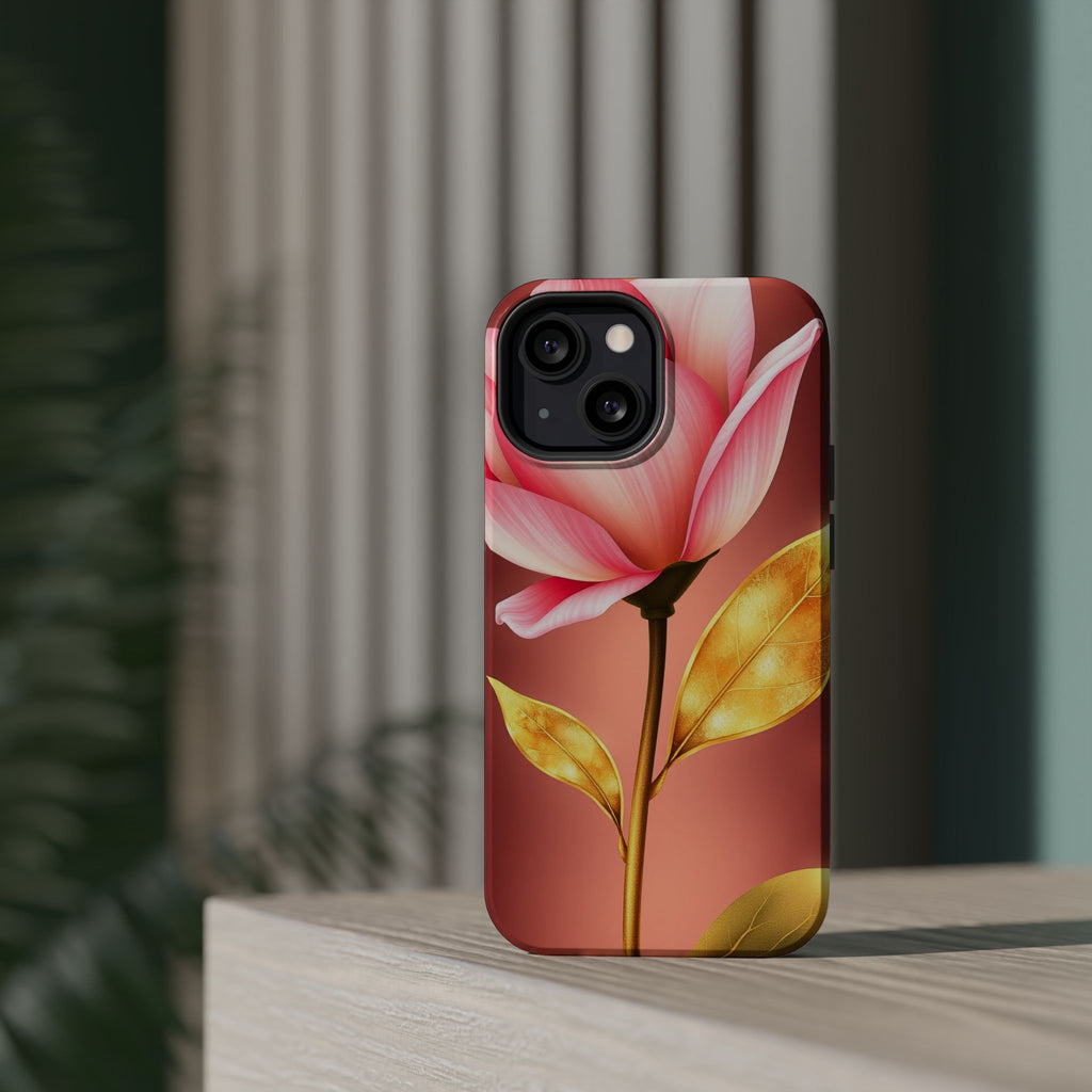 iPhone Dreamy Bloom and Leaf Design 14 Slim Everyday Designer Case · iPhone Case