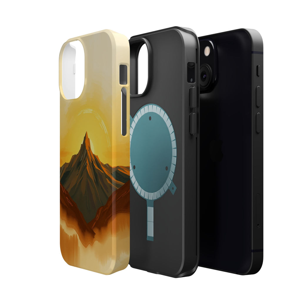 iPhone Mustard And Rust Mountain at Sunrise Slim iPhone Everyday · iPhone Case