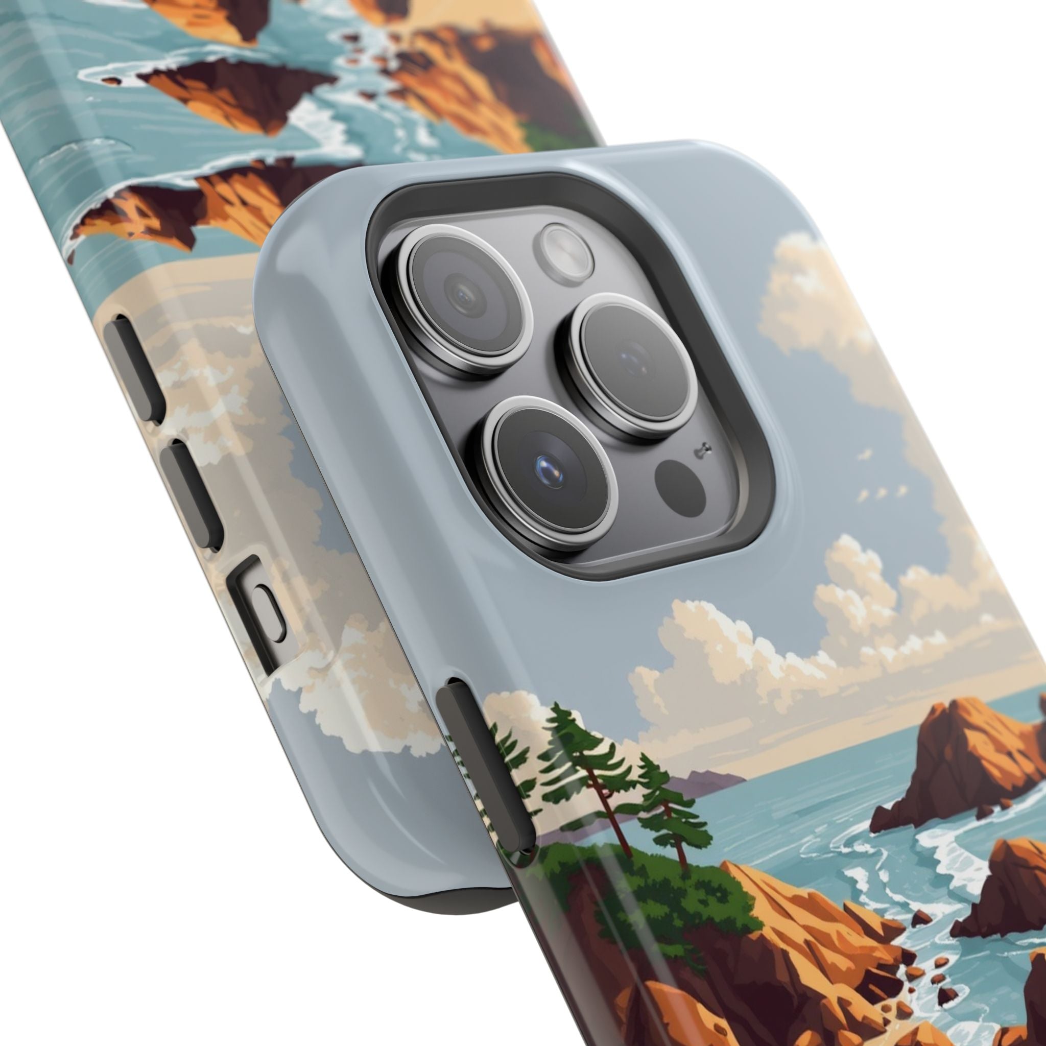 iPhone Mustard And Rust Pebble Beach Slim Everyday Designer Case · iPhone Case