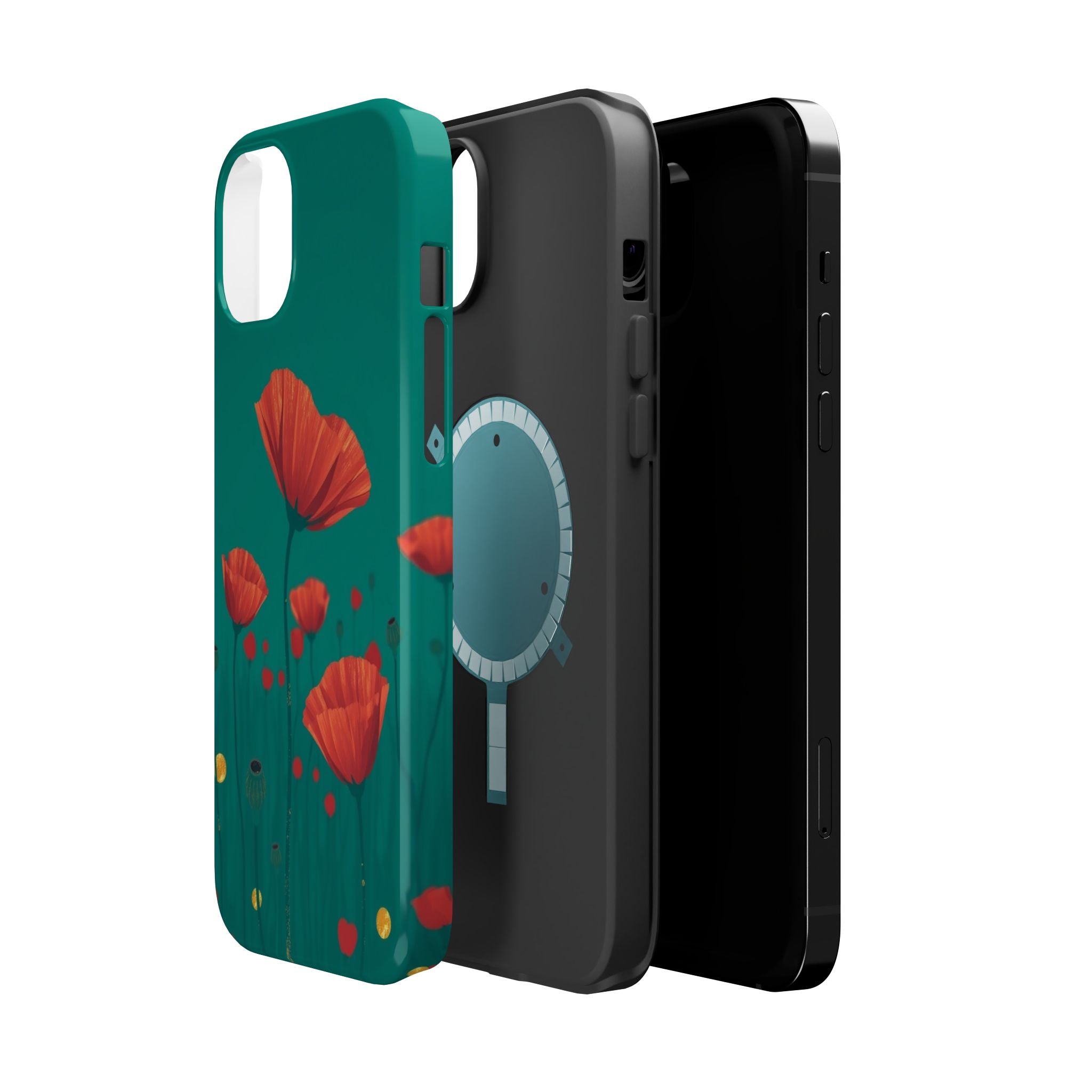 iPhone Earthy Poppy Field Design Bold Modern Everyday Snap Case · iPhone Case
