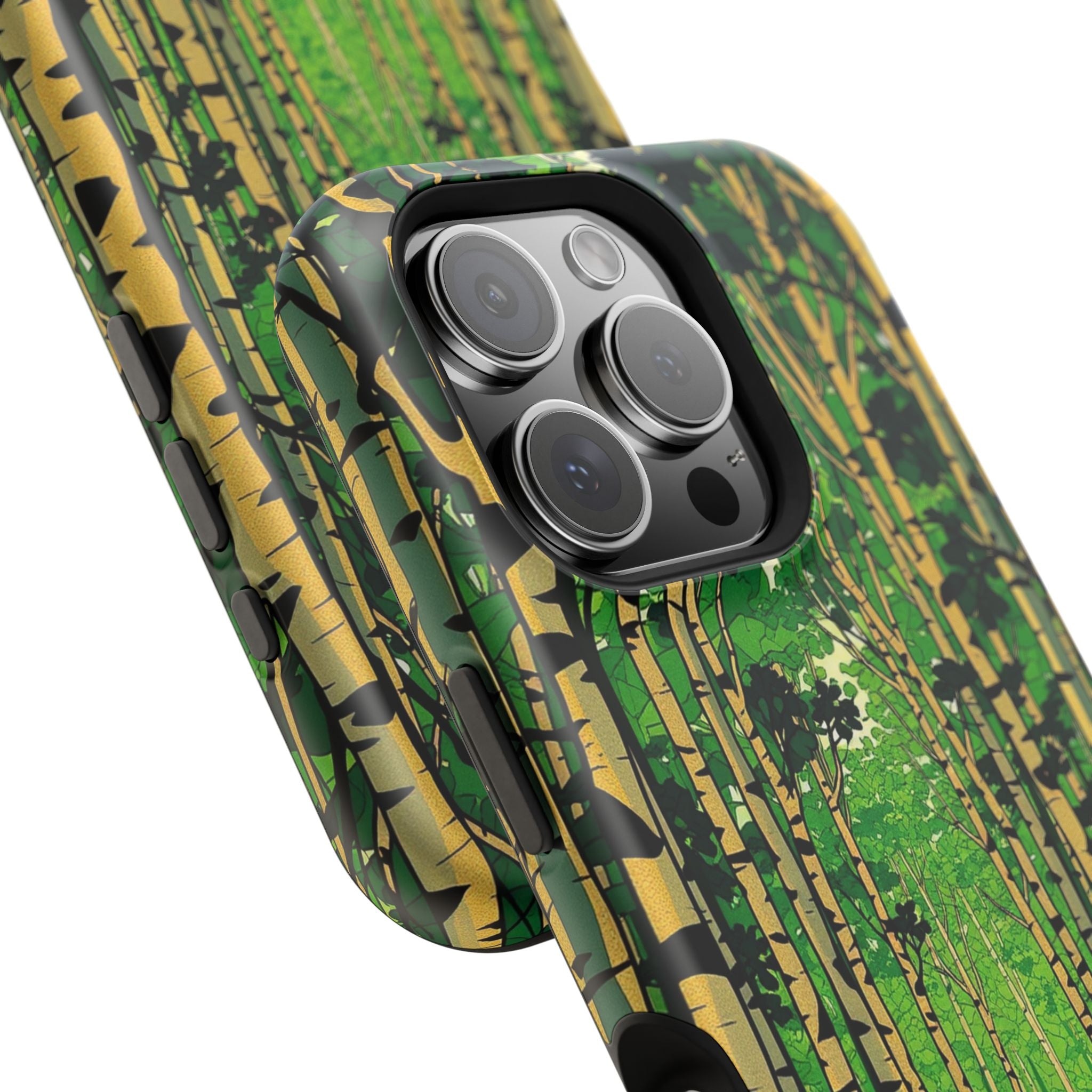 iPhone Emerald Green And Gold Birch Grove Slim iPhone Everyday Designer · iPhone