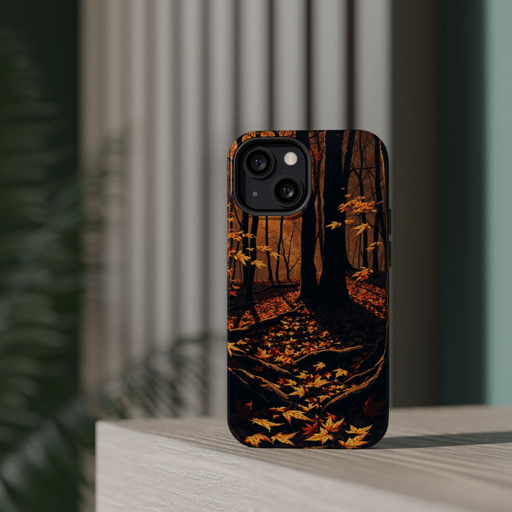 iPhone Autumn Forest Floor Gold Foil Luxury Slim iPhone Everyday · iPhone Case