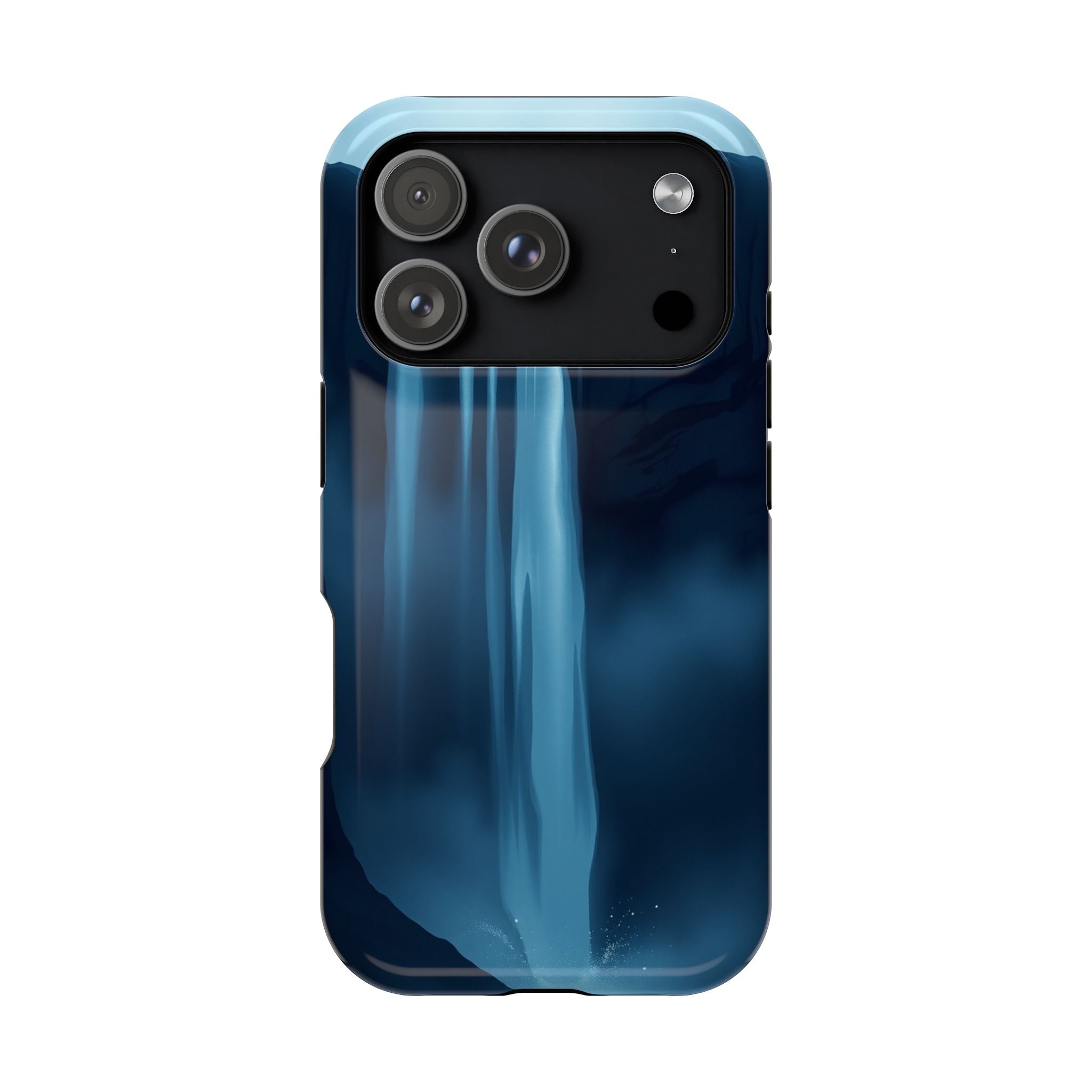 iPhone Midnight Blue And Silver Waterfall Mist Soft iPhone Finish · iPhone Case