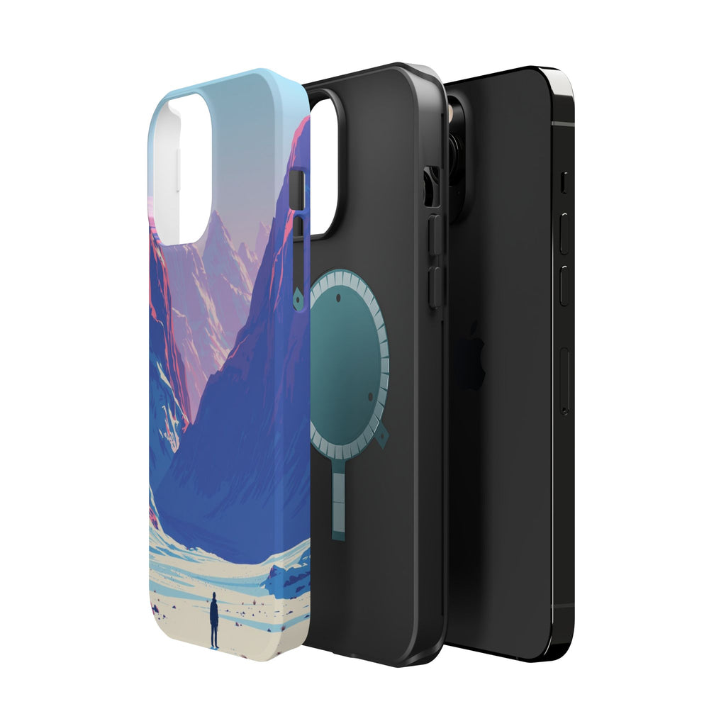 iPhone Cyan And Magenta Tundra Expanse Slim Everyday Designer Case · iPhone Case
