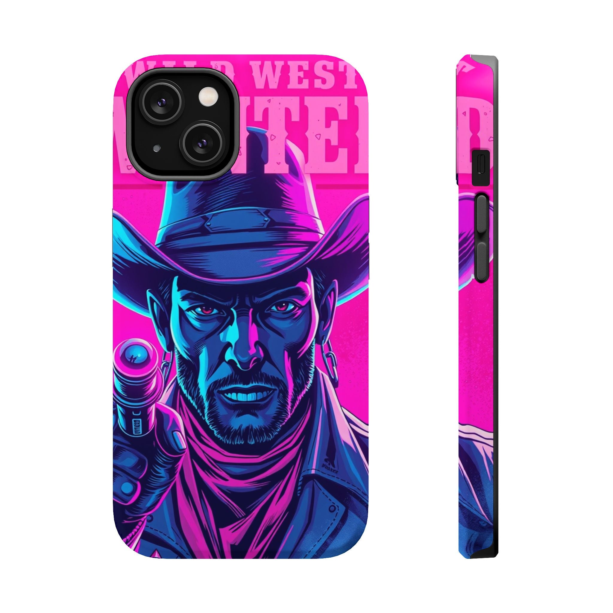 iPhone Wild West Wanted Neon Cyberpunk Slim Everyday Designer Case · iPhone Case