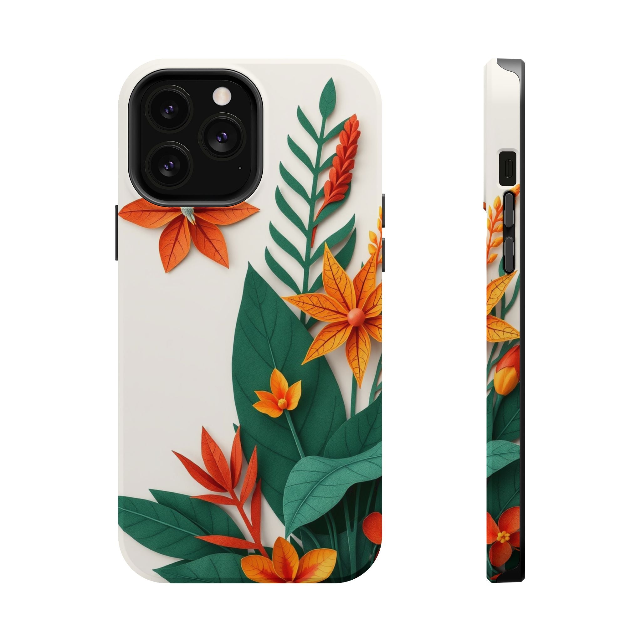 iPhone Jungle Floral Paper Cut Art Bold Modern Everyday Snap Case · iPhone Case
