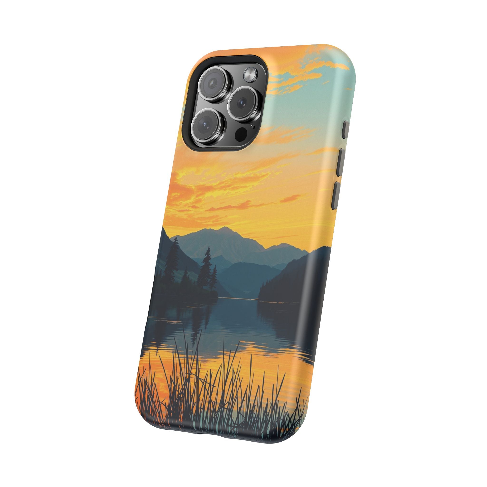 iPhone Lake at Twilight Oil Painting Impressionist iPhone Artistic · iPhone Case