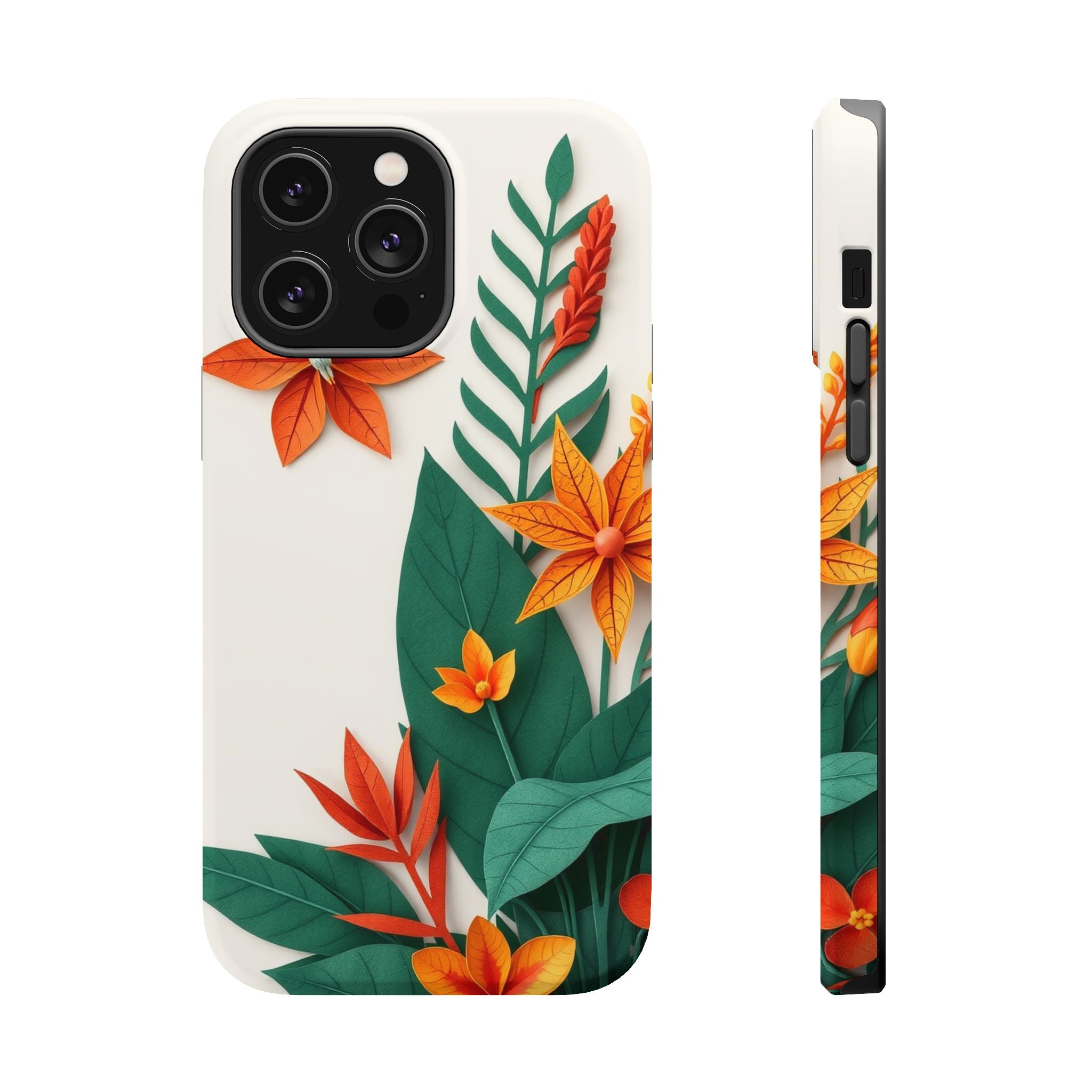 iPhone Jungle Floral Paper Cut Art Bold Modern Everyday Snap Case · iPhone Case
