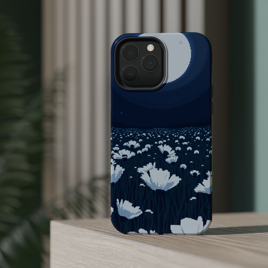 iPhone Poppy Field Pixel Art -Bit Bold Modern Everyday Snap Case · iPhone Case