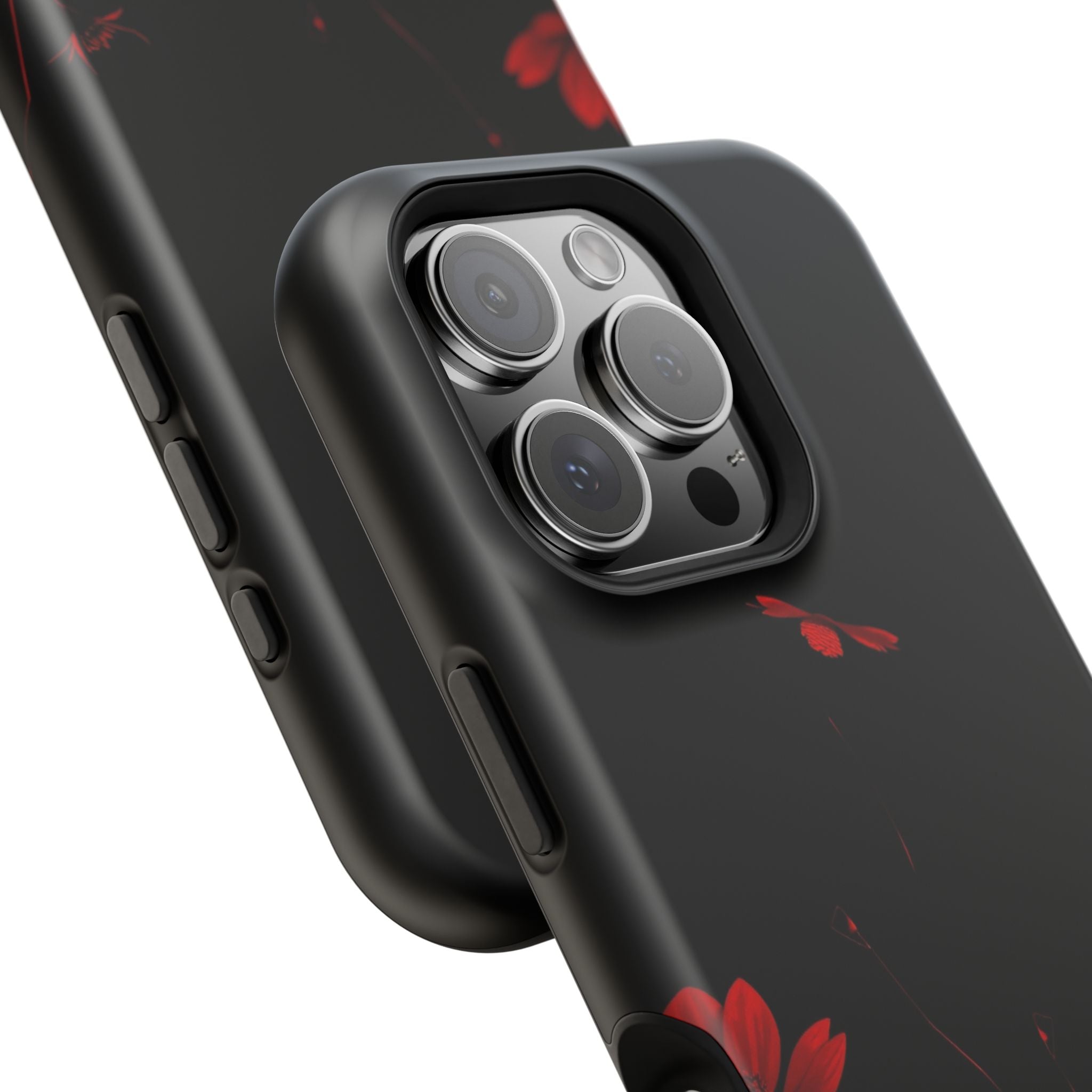 iPhone Black And Crimson Desert Flower Slim Everyday Designer Case · iPhone Case