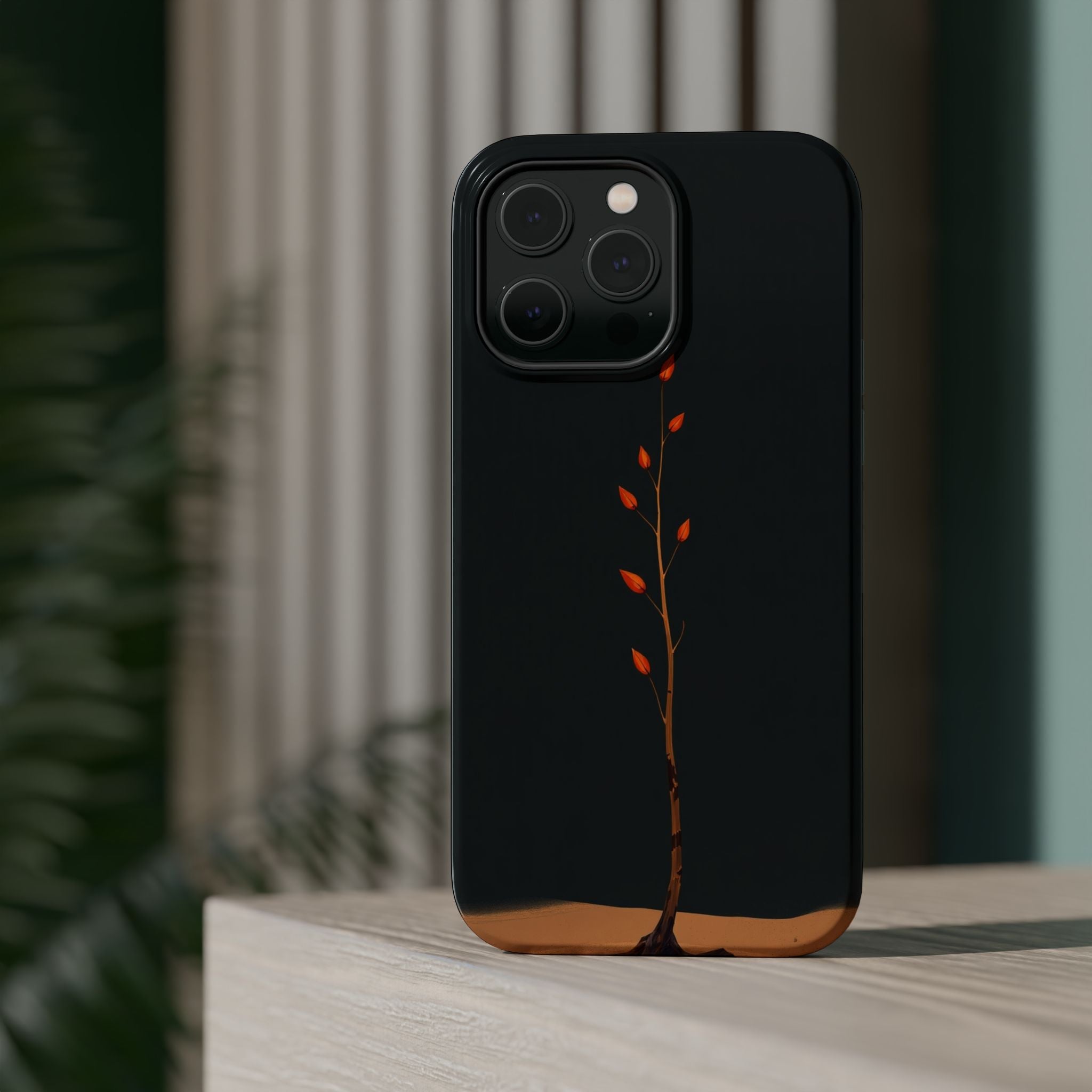 iPhone Burnt Orange And Sand Minimalist Stem Slim iPhone Everyday · iPhone Case