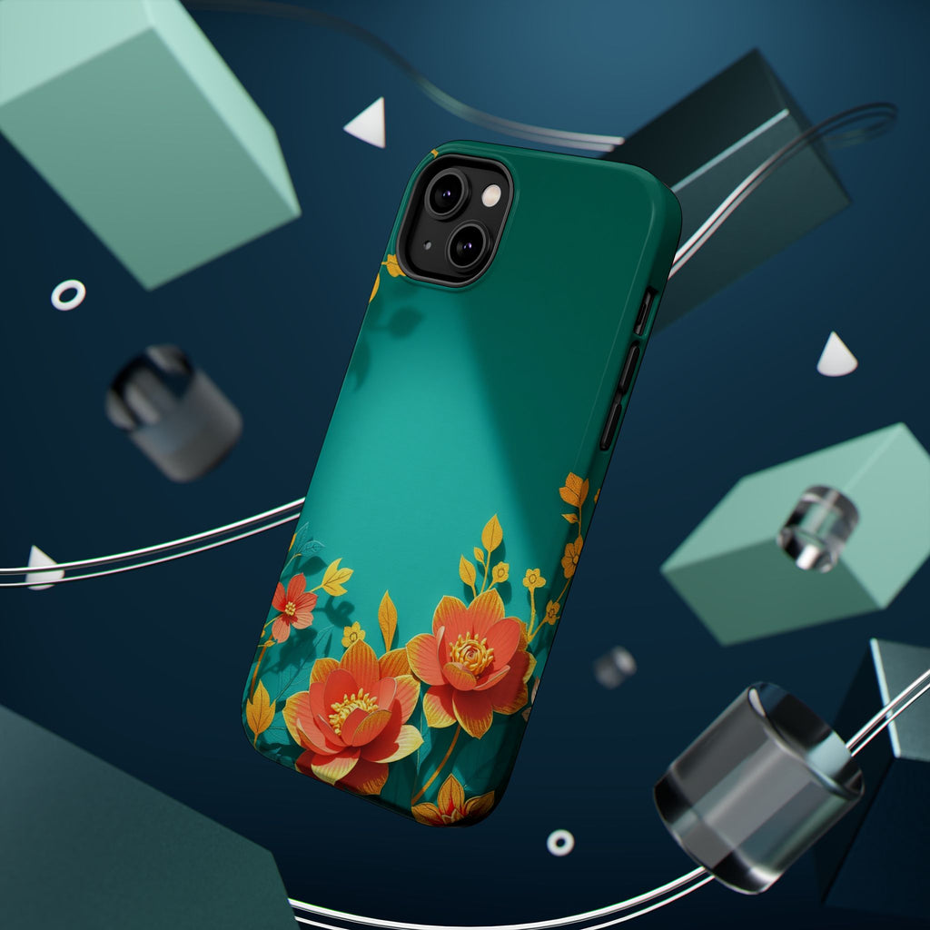 iPhone Floral Gold Foil Paper Cut Art Slim Everyday Designer Case · iPhone Case