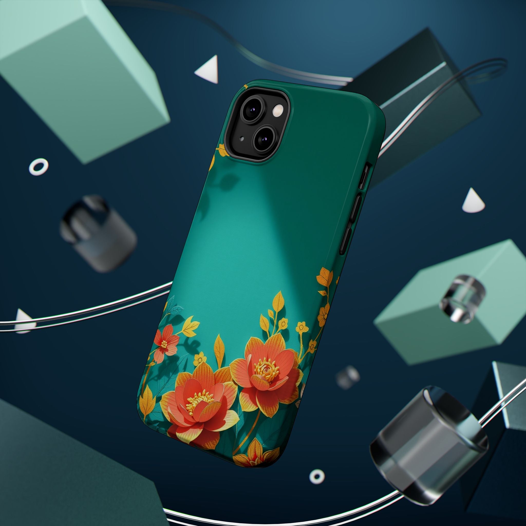 iPhone Floral Gold Foil Paper Cut Art Slim Everyday Designer Case · iPhone Case