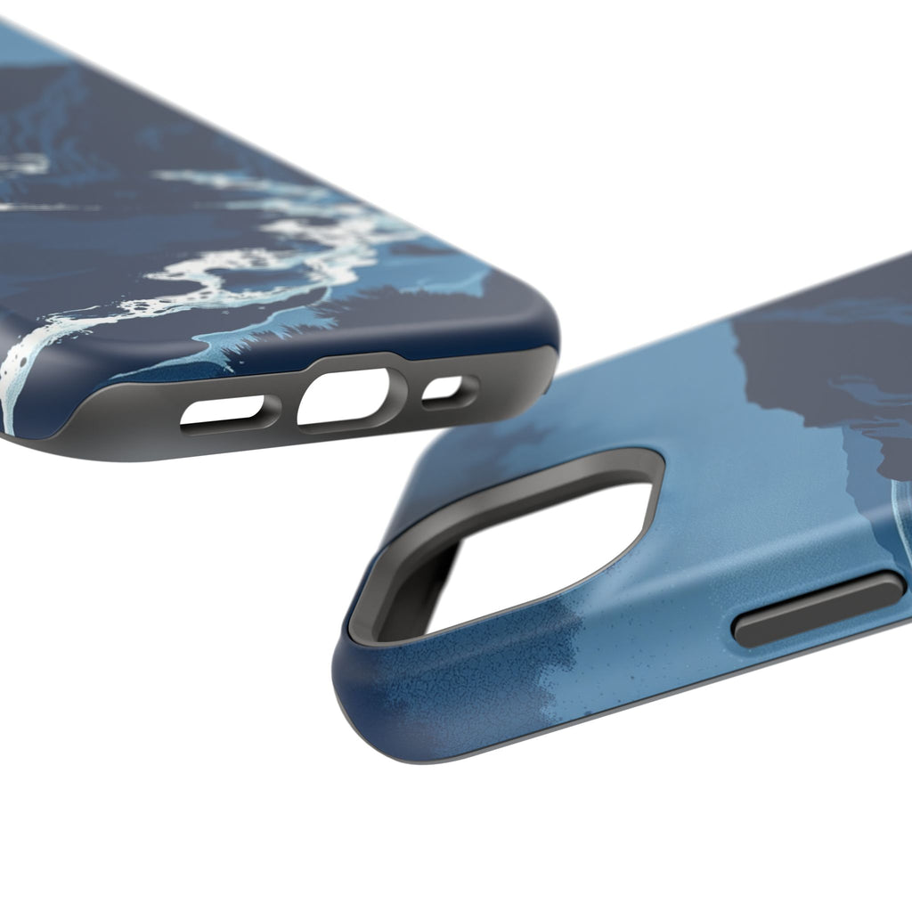 iPhone Midnight Blue And Silver Hibiscus Coast Carry Case Slim Snap Case · iPhon