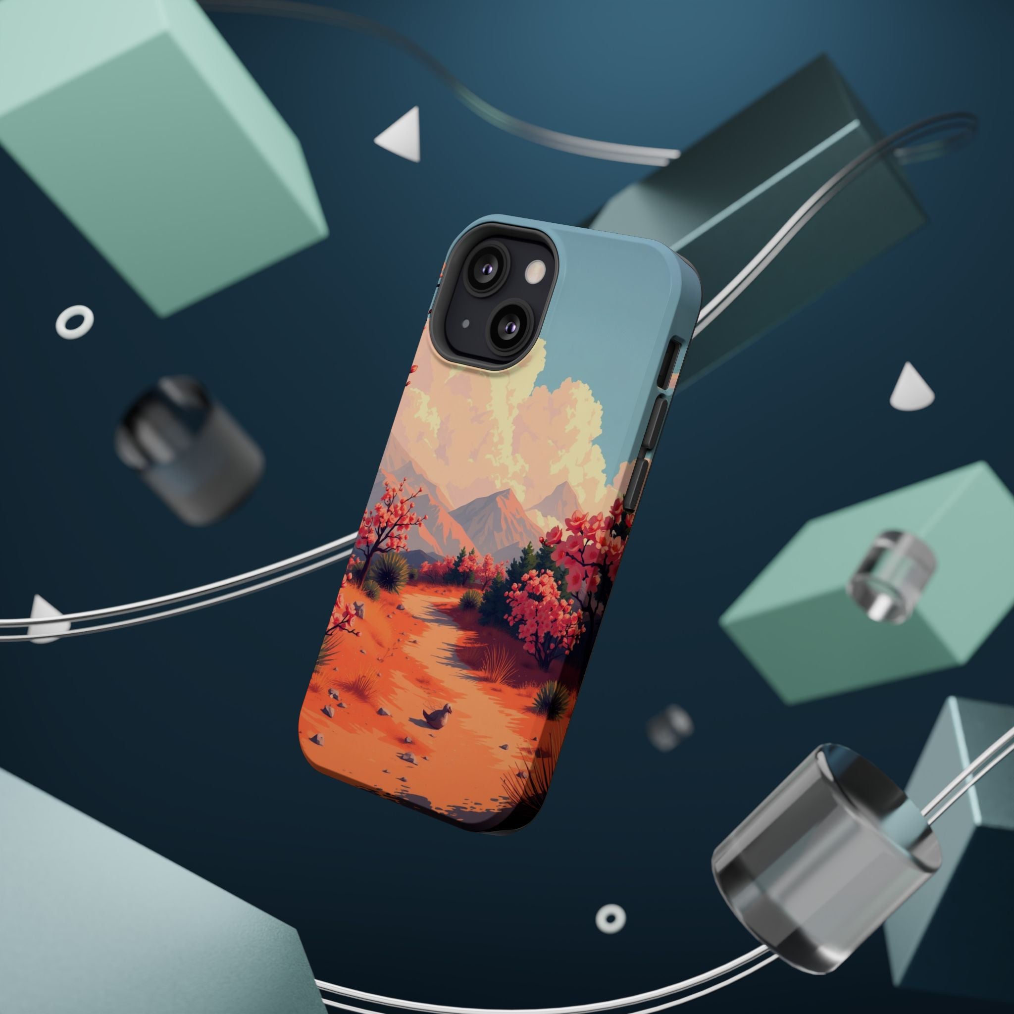 iPhone Burnt Orange And Sand Blossom Trail Slim iPhone Everyday · iPhone Case