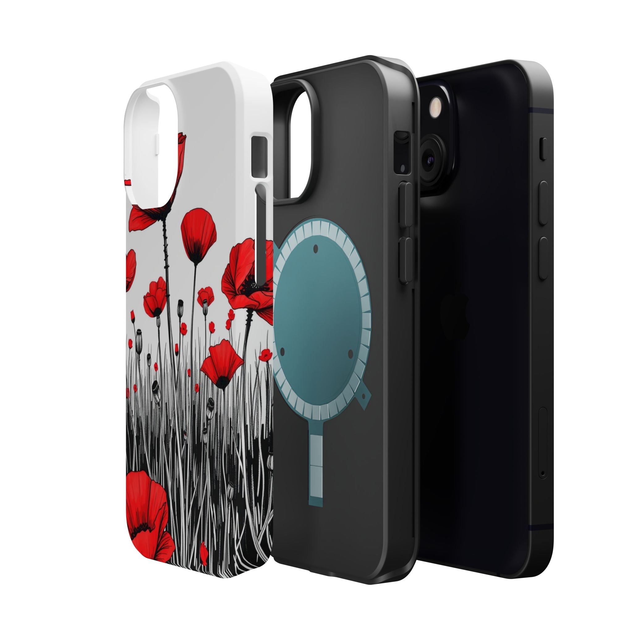 iPhone Poppy Field Cinematic Art Bold Modern Everyday Snap Case · iPhone Case