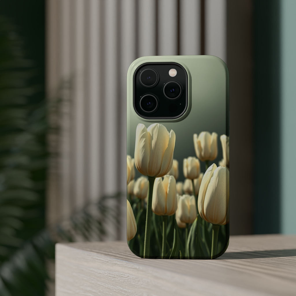 iPhone Tulip Row Serene Design Slim Everyday Designer Case · iPhone Case