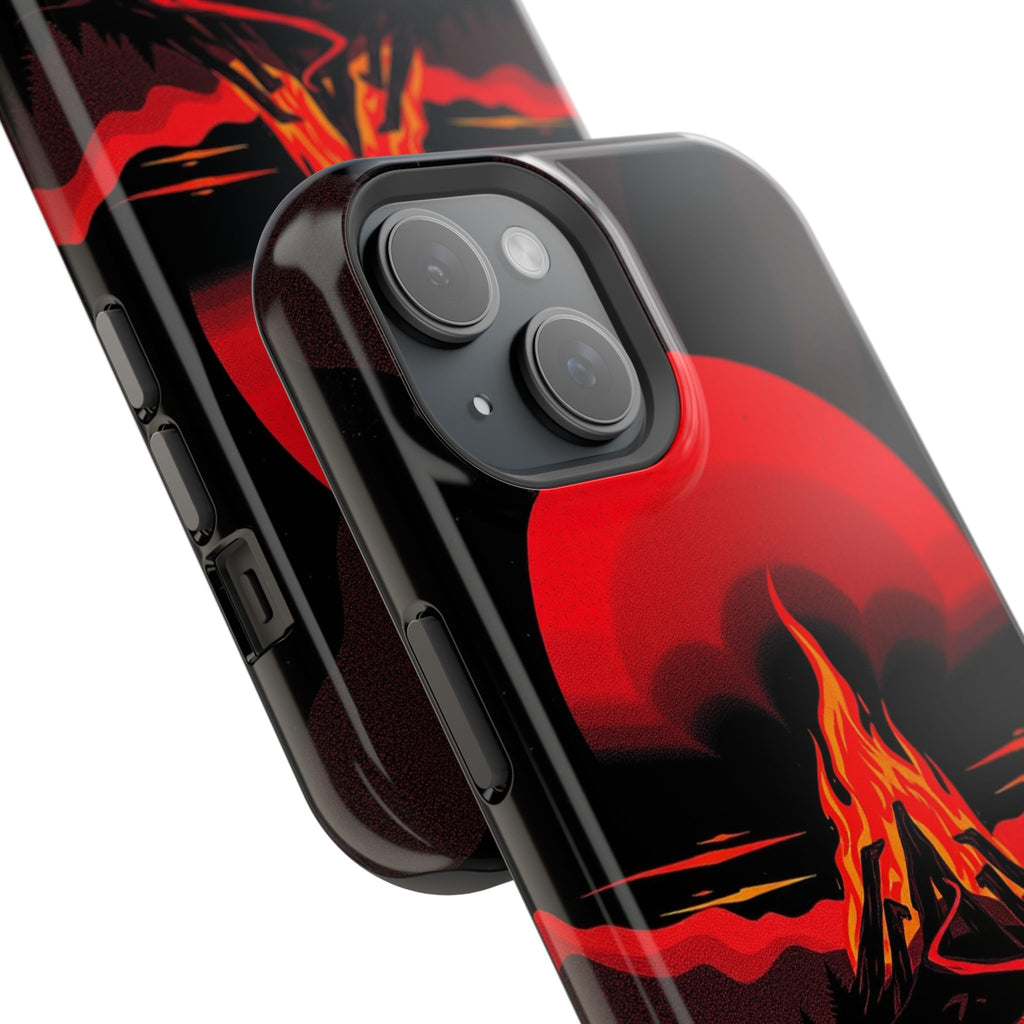 iPhone Black And Crimson Wildfire Glow Slim Everyday Designer Case · iPhone Case